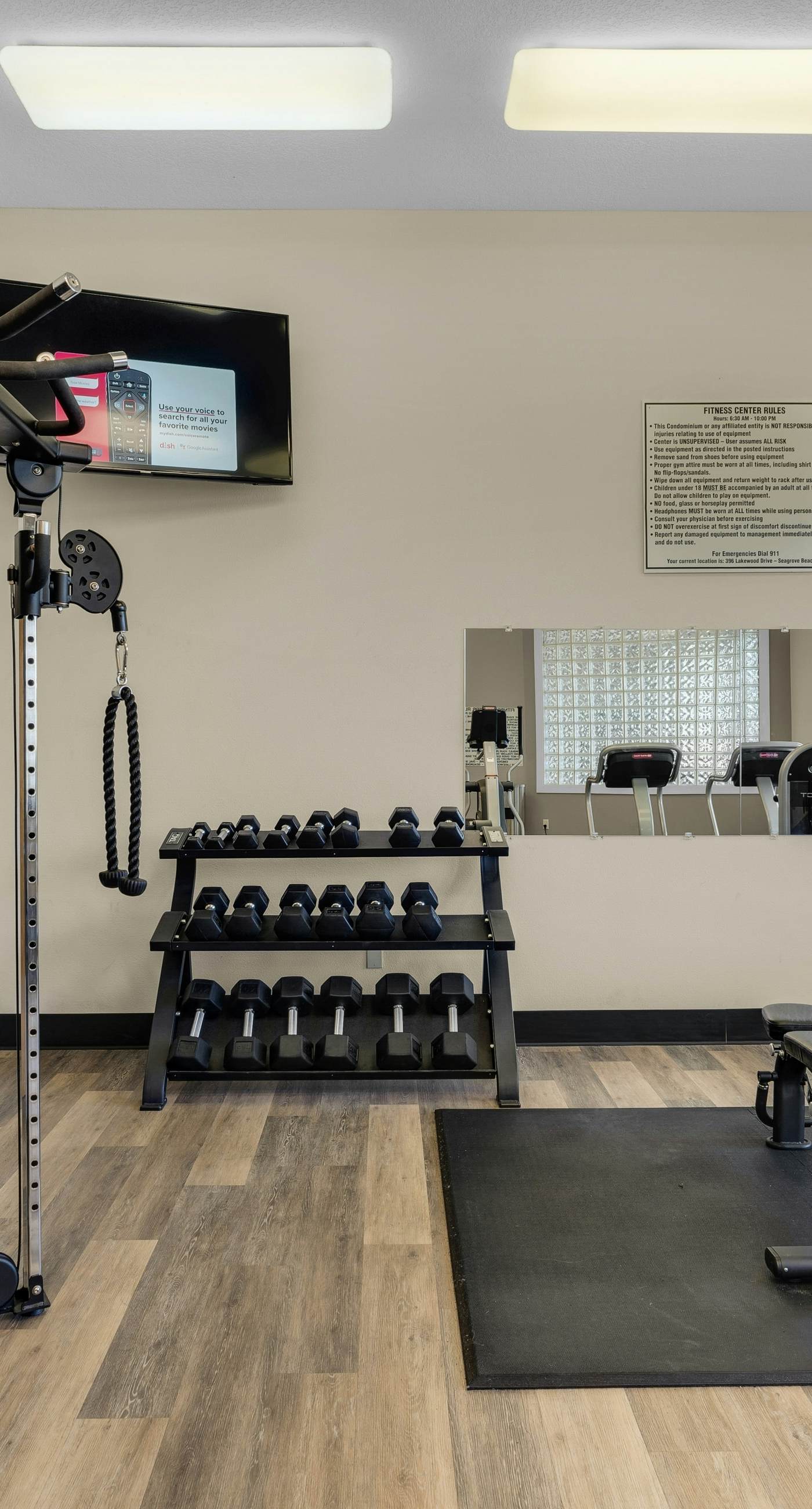 3rd-floor condo with sauna, gym, pool, tennis & pickleball, conference room