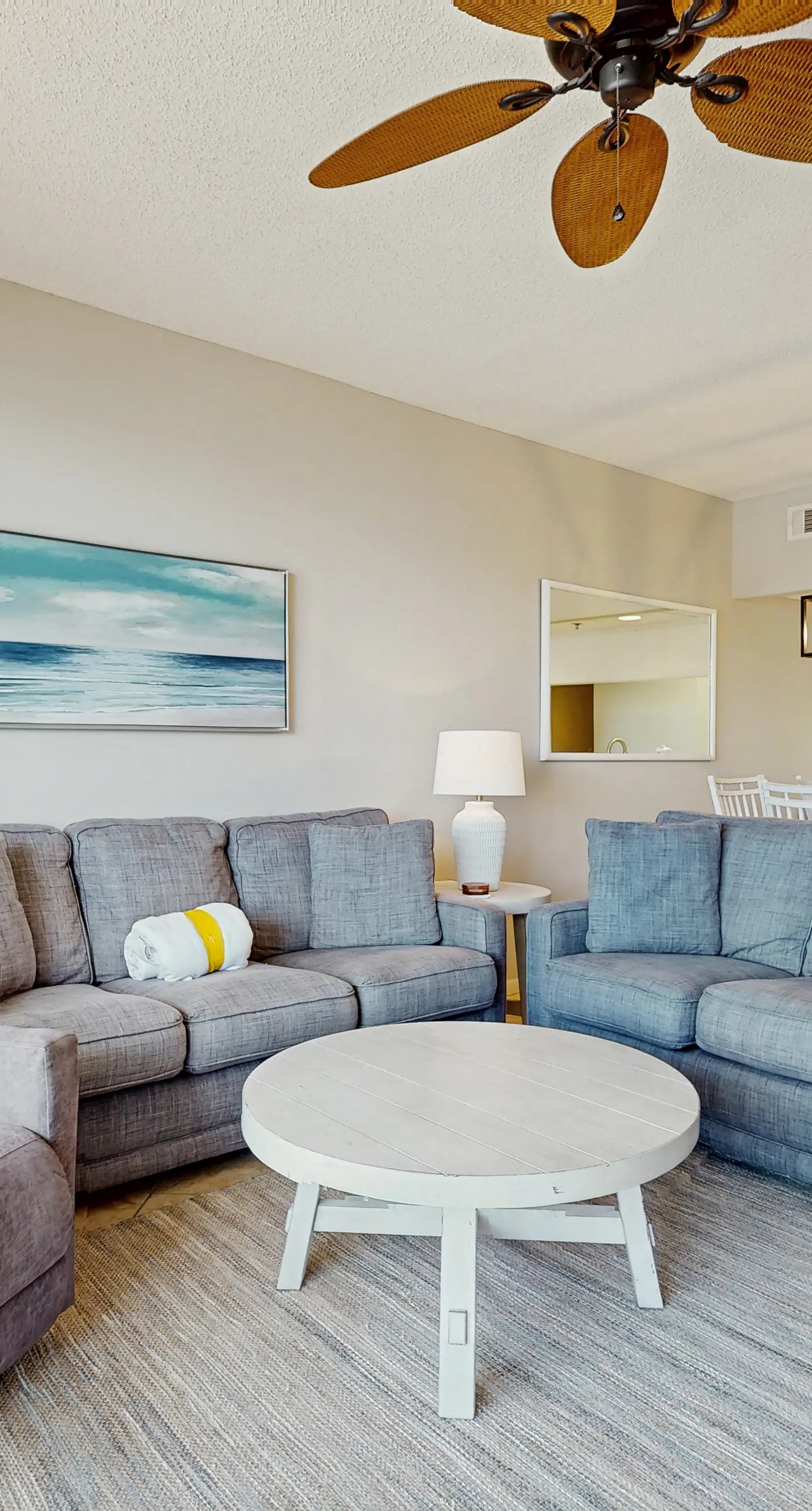 Airy beachfront condo with balcony views, lagoon pool, tennis & pickleball