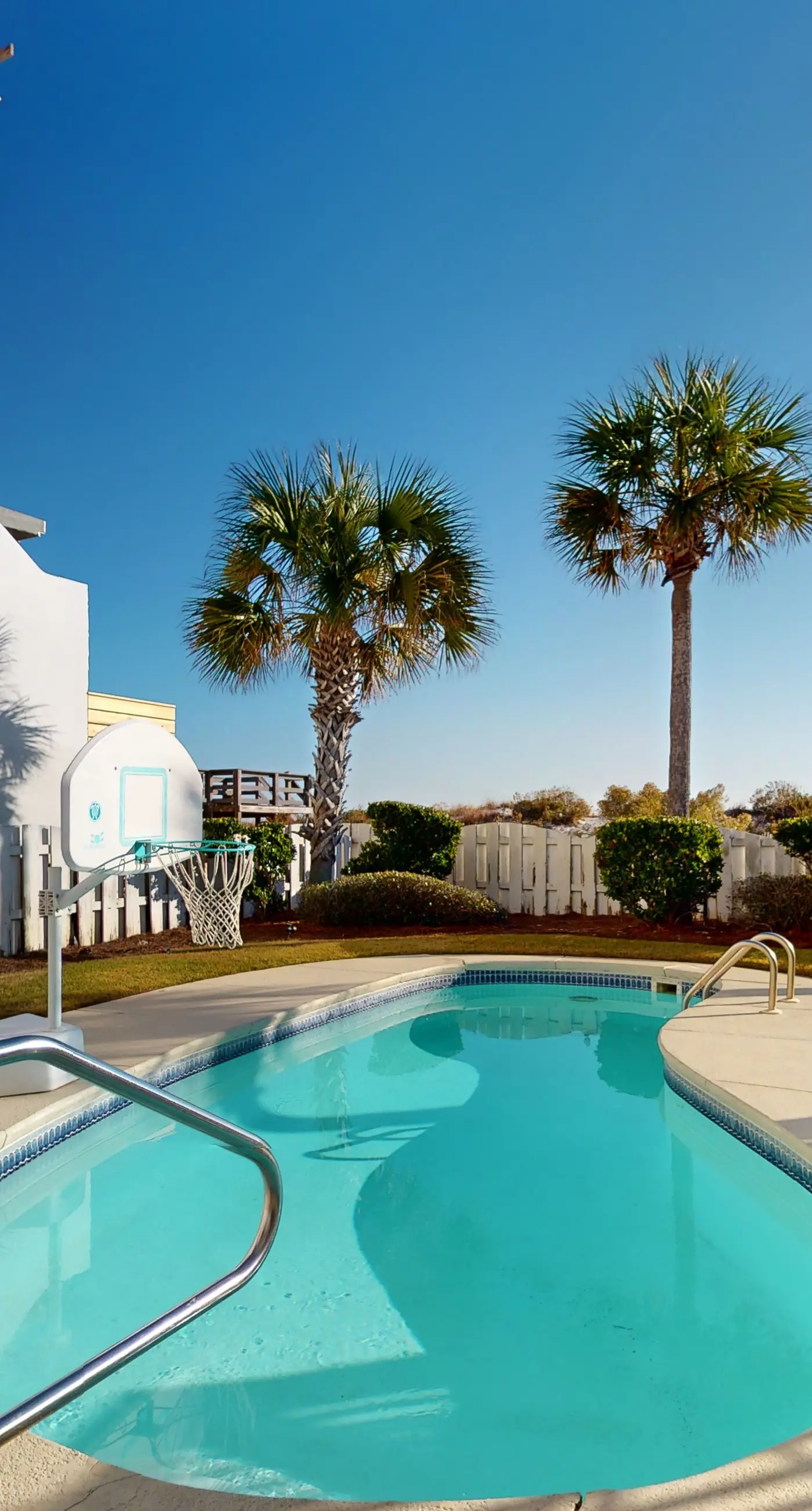 Gulf-front house near golf with pool, ocean views, beach access, & balcony