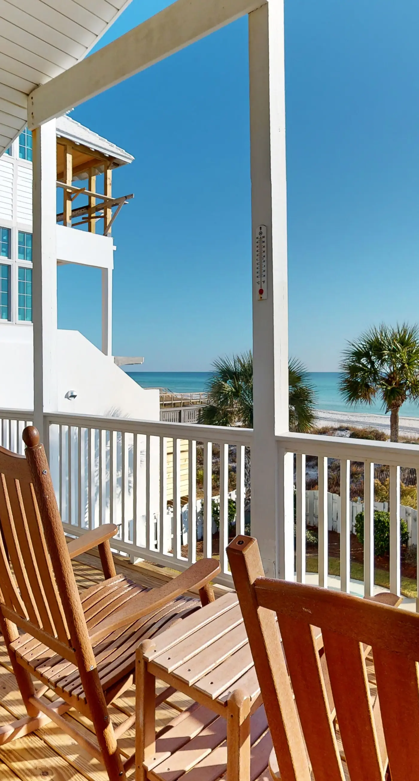 Gulf-front house near golf with pool, ocean views, beach access, & balcony