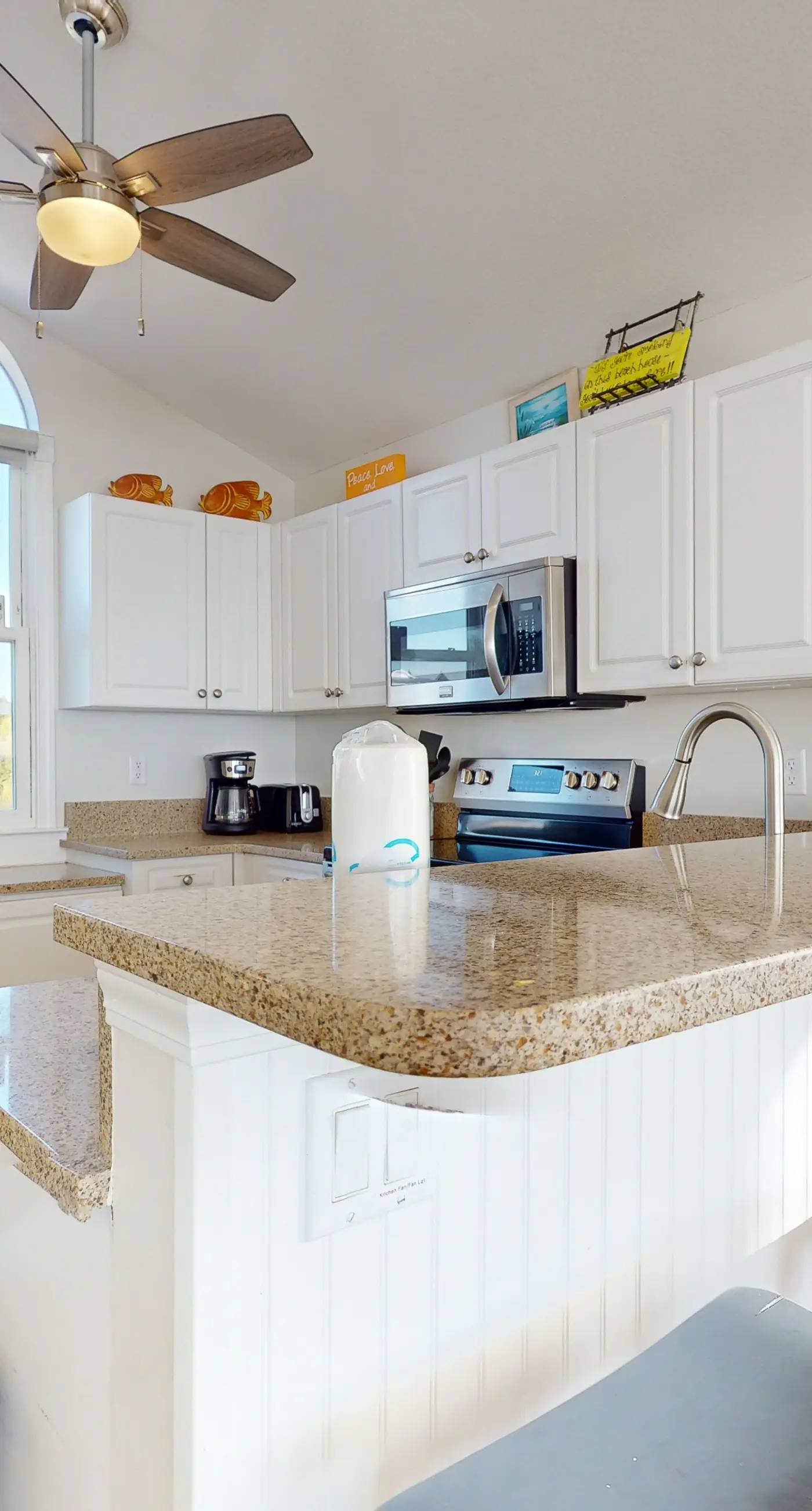 Gulf-front house near golf with pool, ocean views, beach access, & balcony