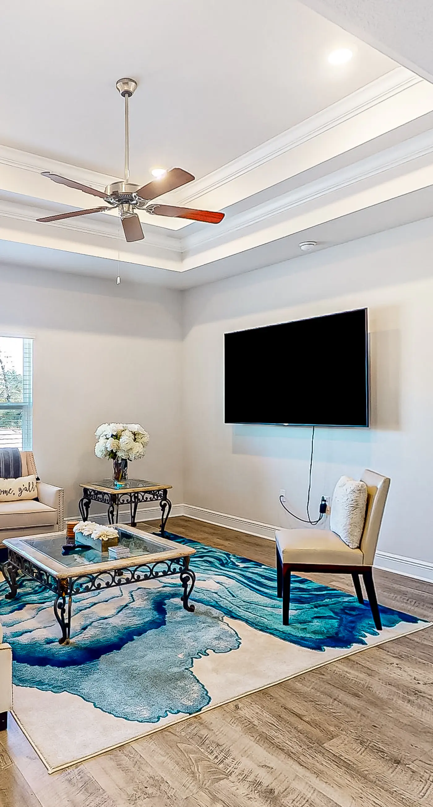 Snowbird-friendly resort home with pool, golf cart, patio, bikes, beach access