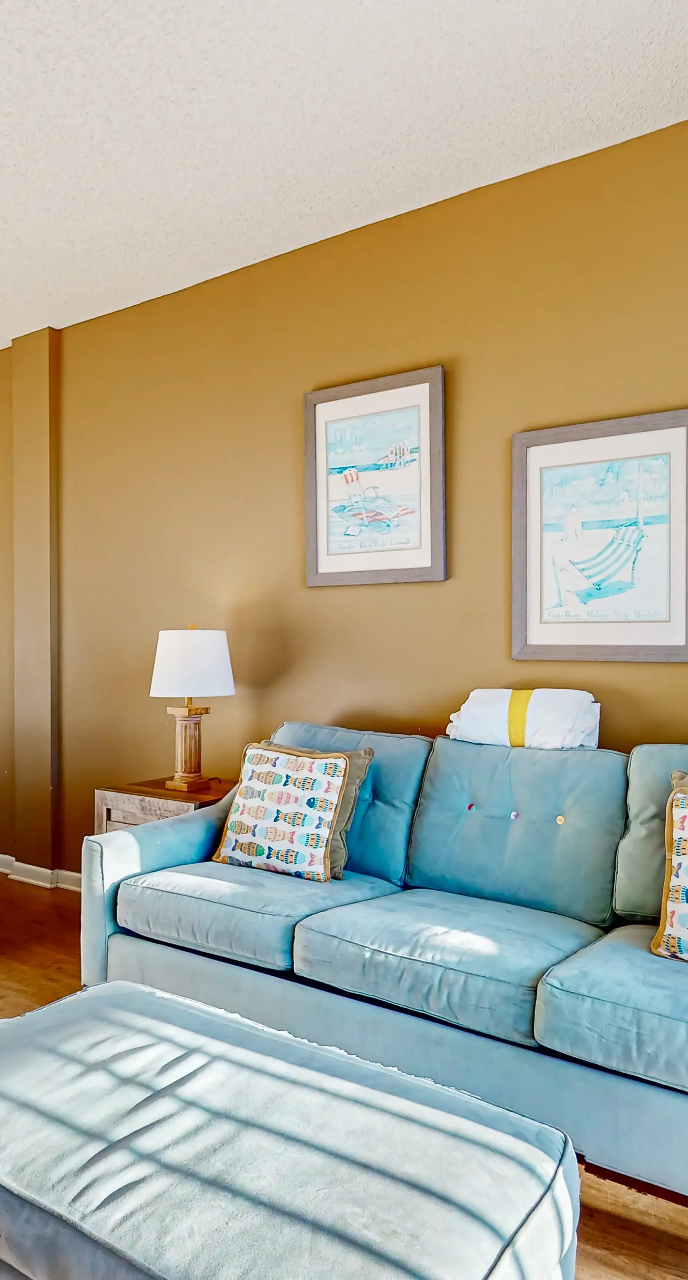 Inviting bayfront suite with water views, picnic area & pool