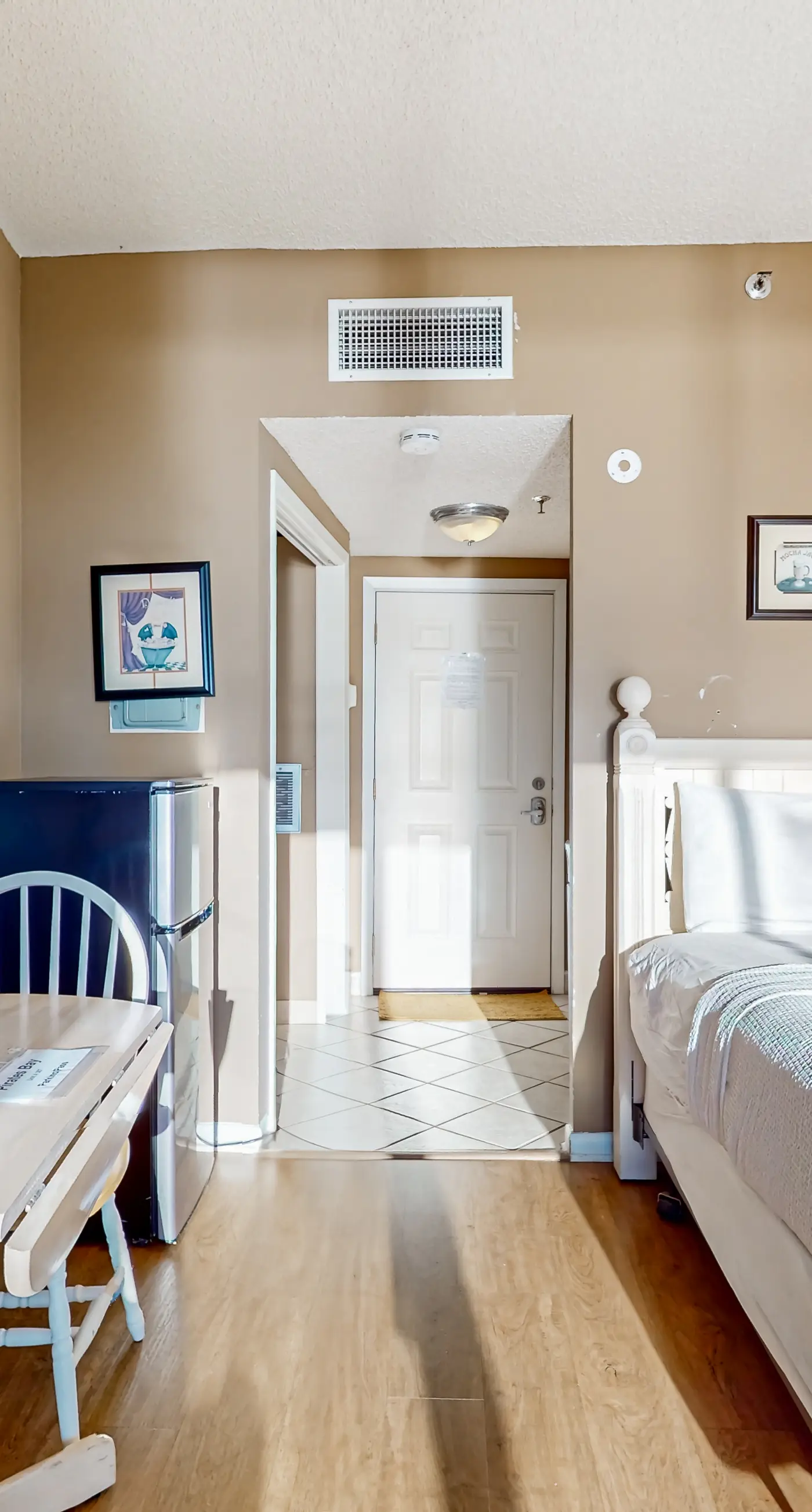 Inviting bayfront suite with water views, picnic area & pool