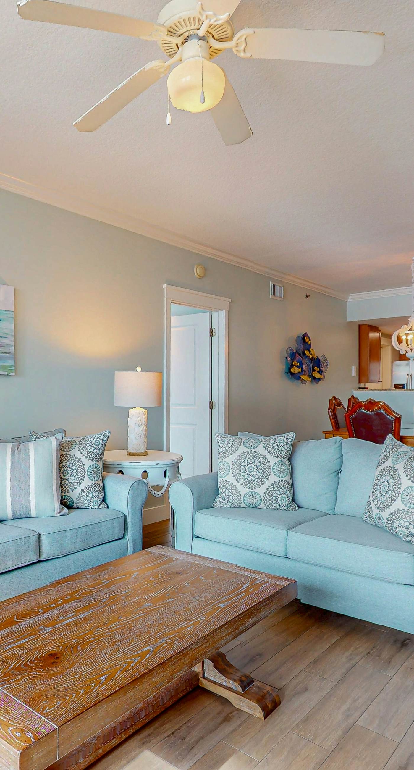 Beautiful beachfront home with balcony, shared pool and beach access