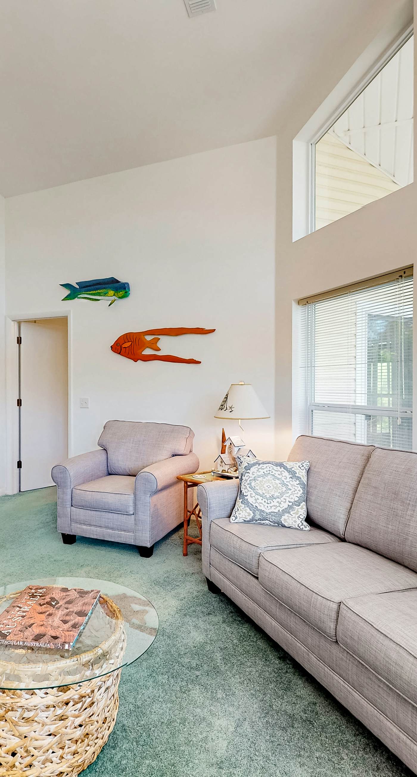 Snowbird-friendly home near the beach with deck, outdoor shower, W/D