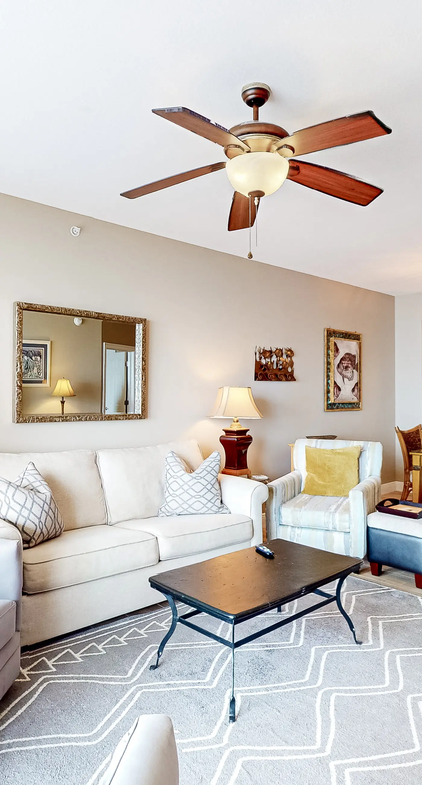 Gulf-front condo with washer/dryer, pools, hot tub, gym, & easy beach access