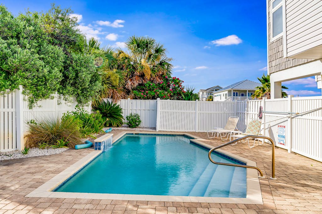 Gulf-front home with direct beach access, Gulf views, yard, & deck