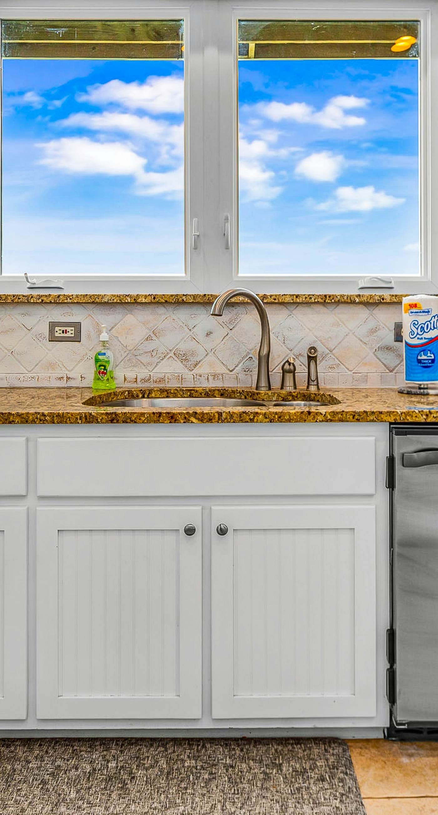 Gulf-front home with direct beach access, Gulf views, yard, & deck