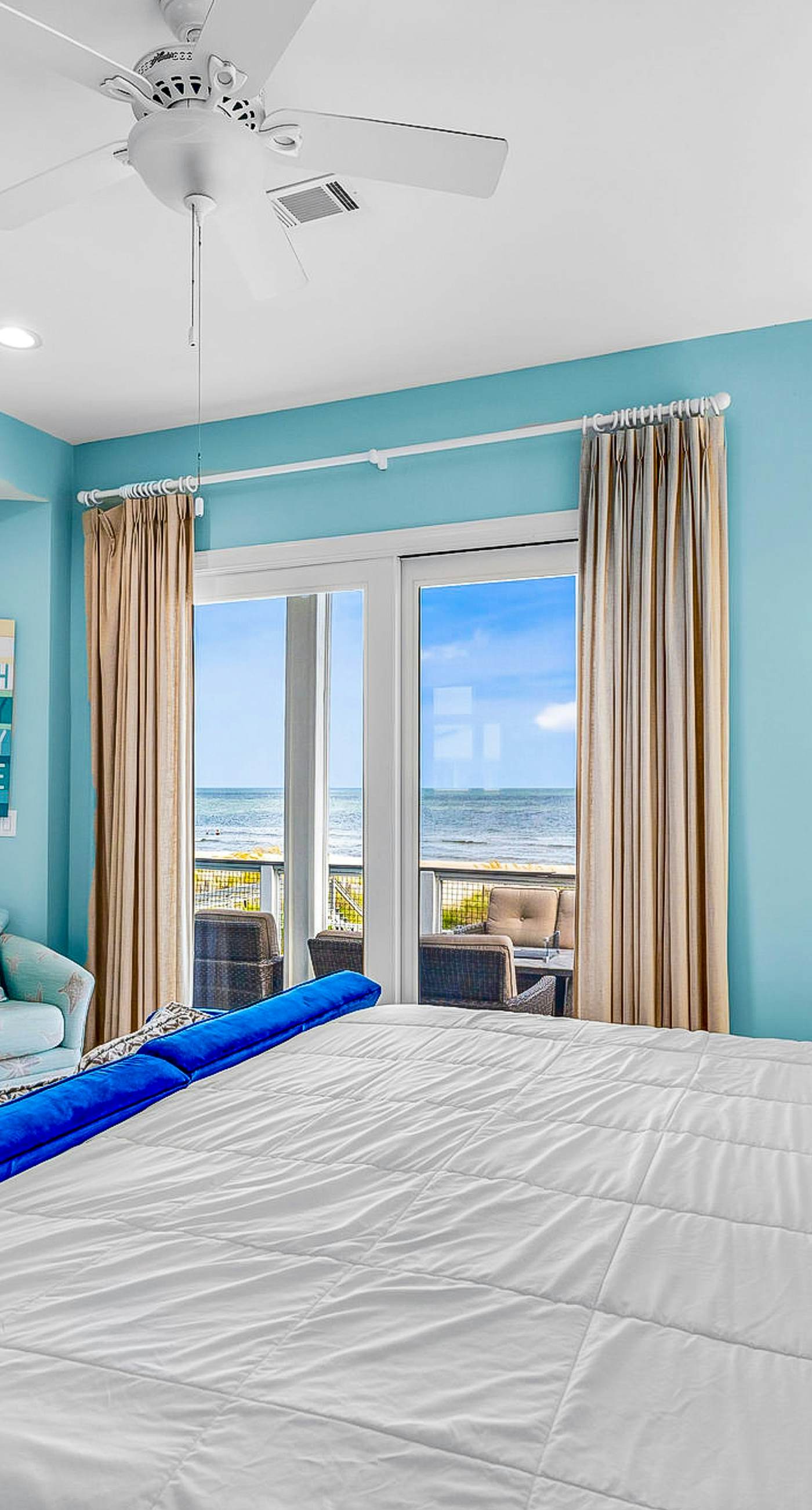 Gulf-front home with direct beach access, Gulf views, yard, & deck