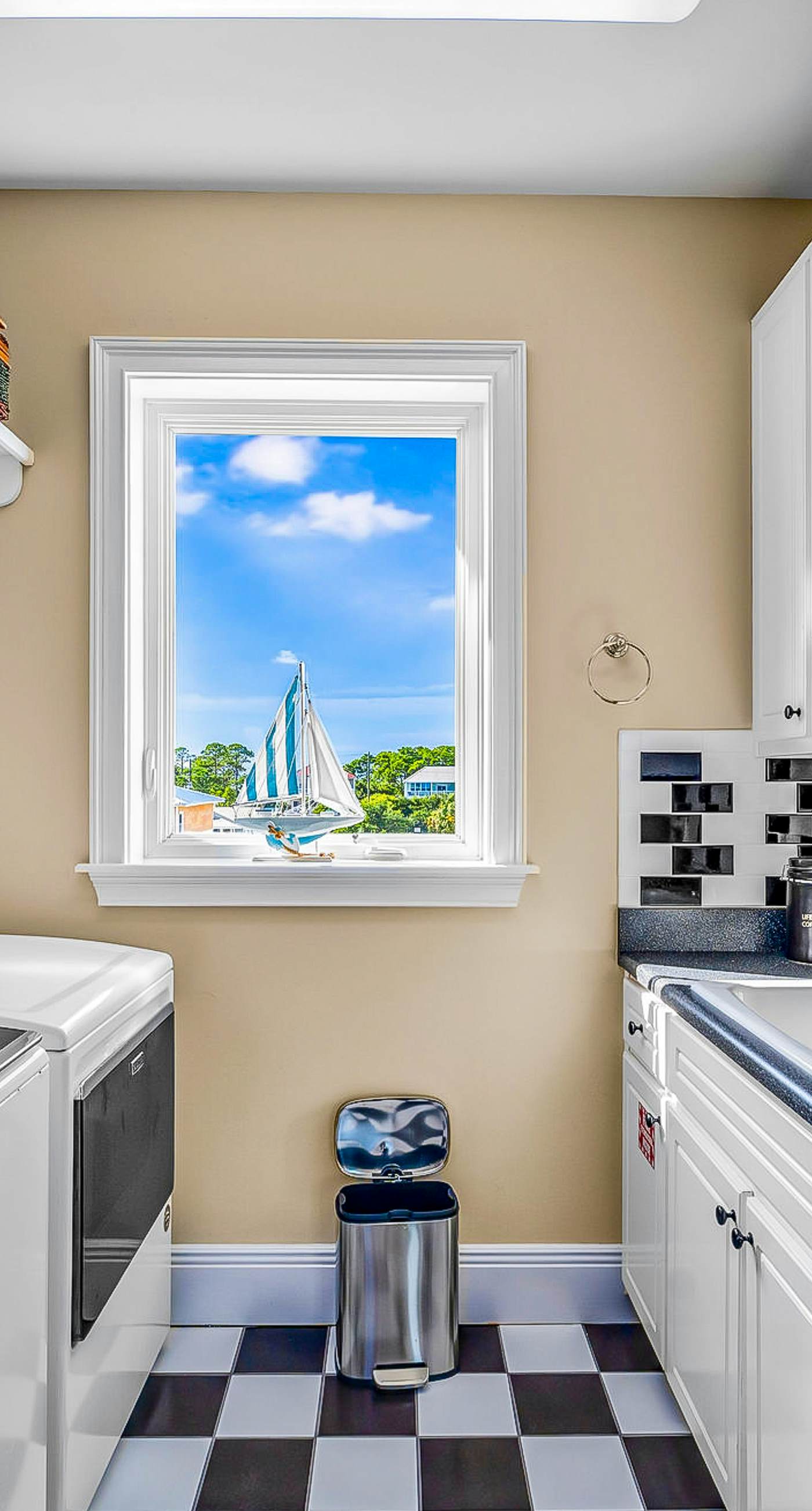 Gulf-front home with direct beach access, Gulf views, yard, & deck