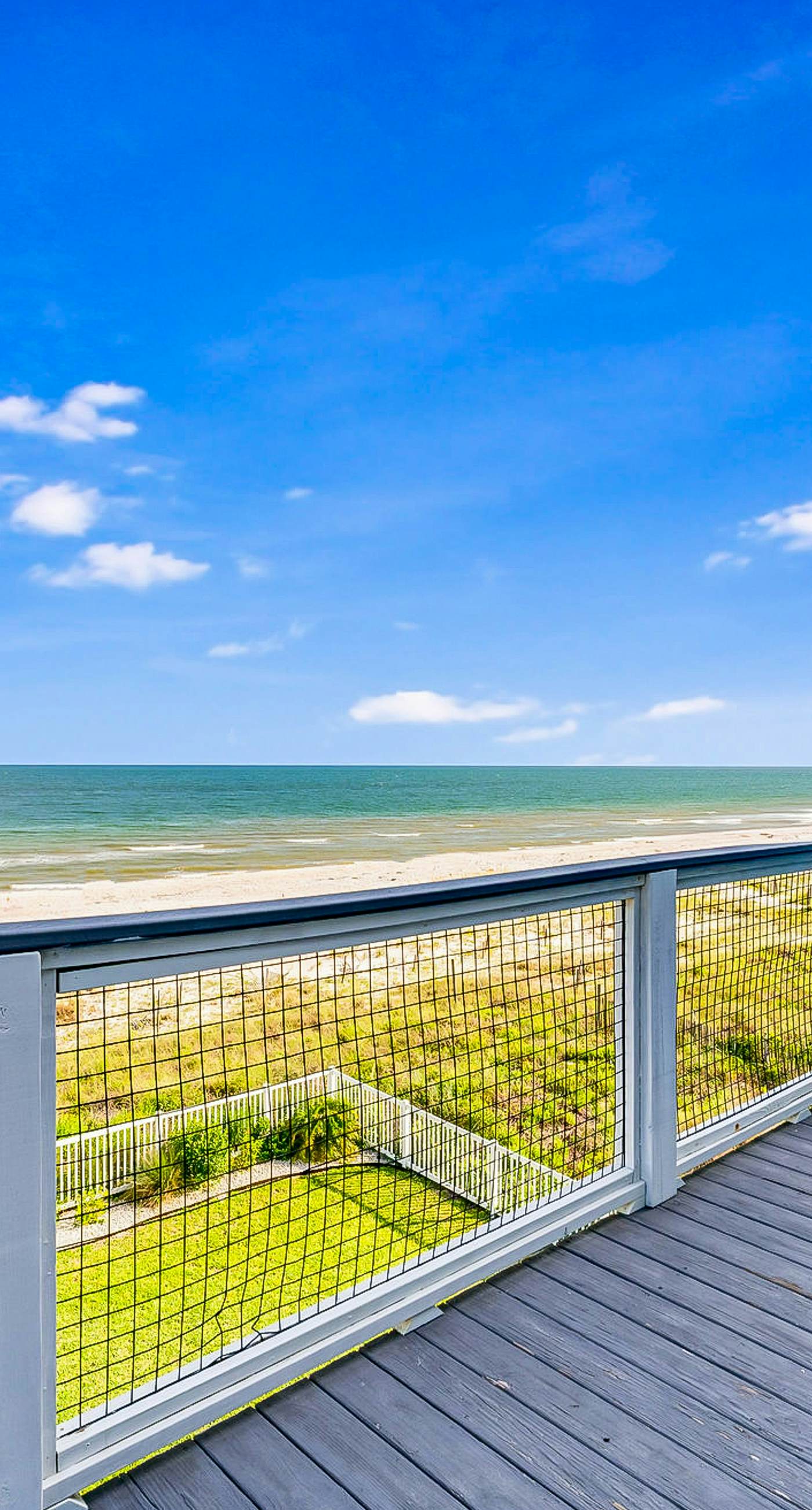 Gulf-front home with direct beach access, Gulf views, yard, & deck