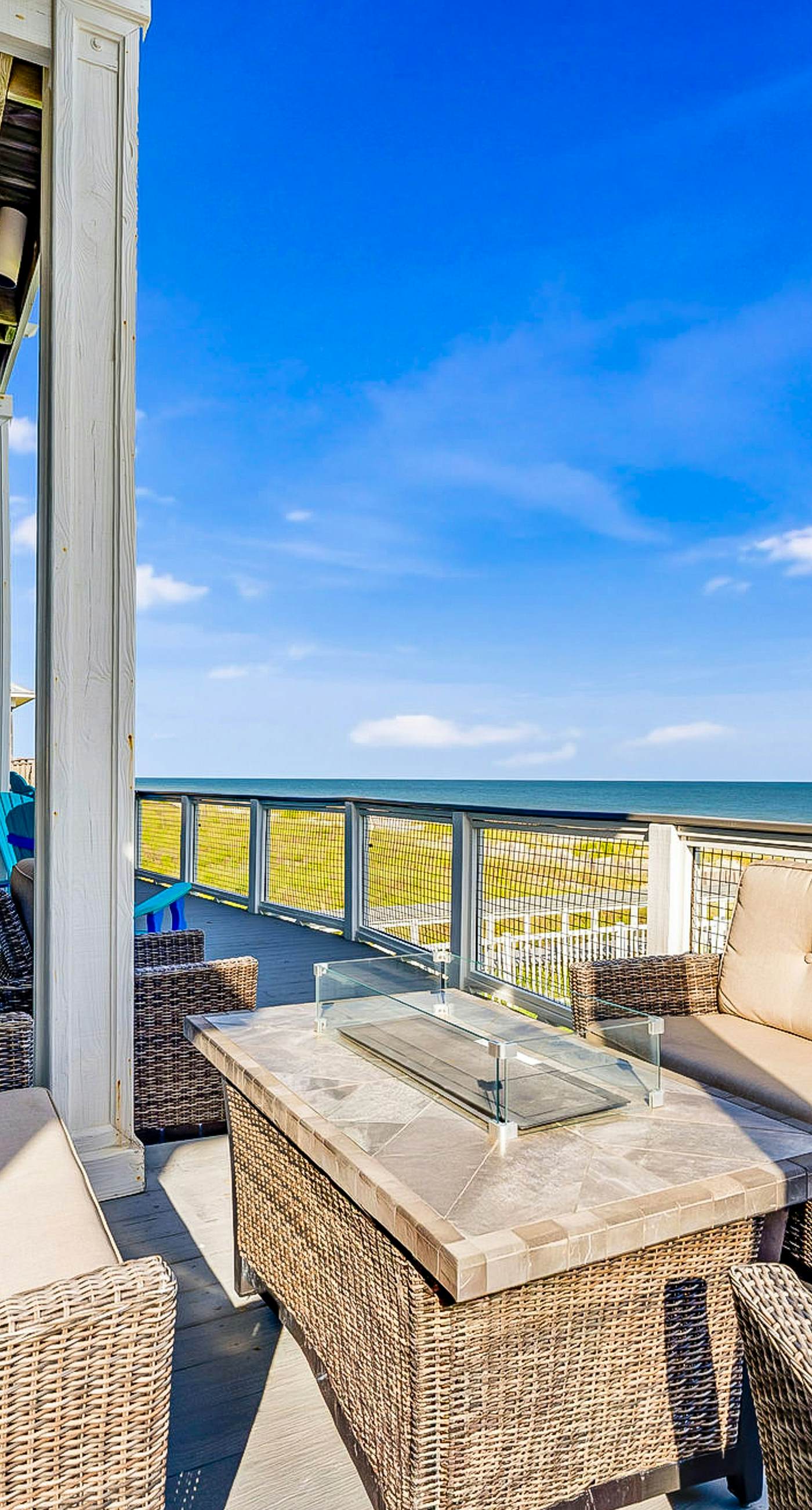 Gulf-front home with direct beach access, Gulf views, yard, & deck