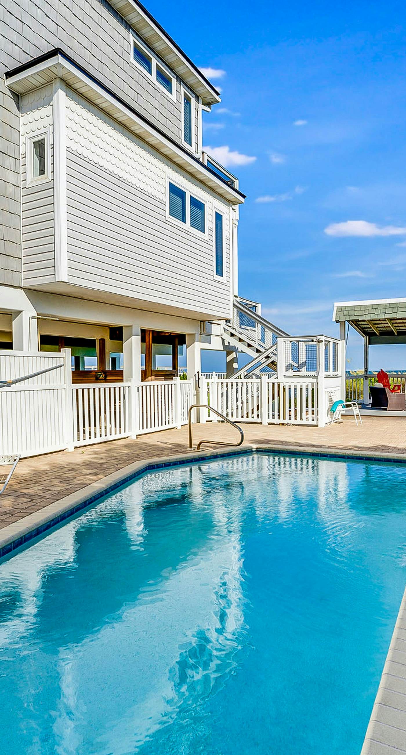 Gulf-front home with direct beach access, Gulf views, yard, & deck