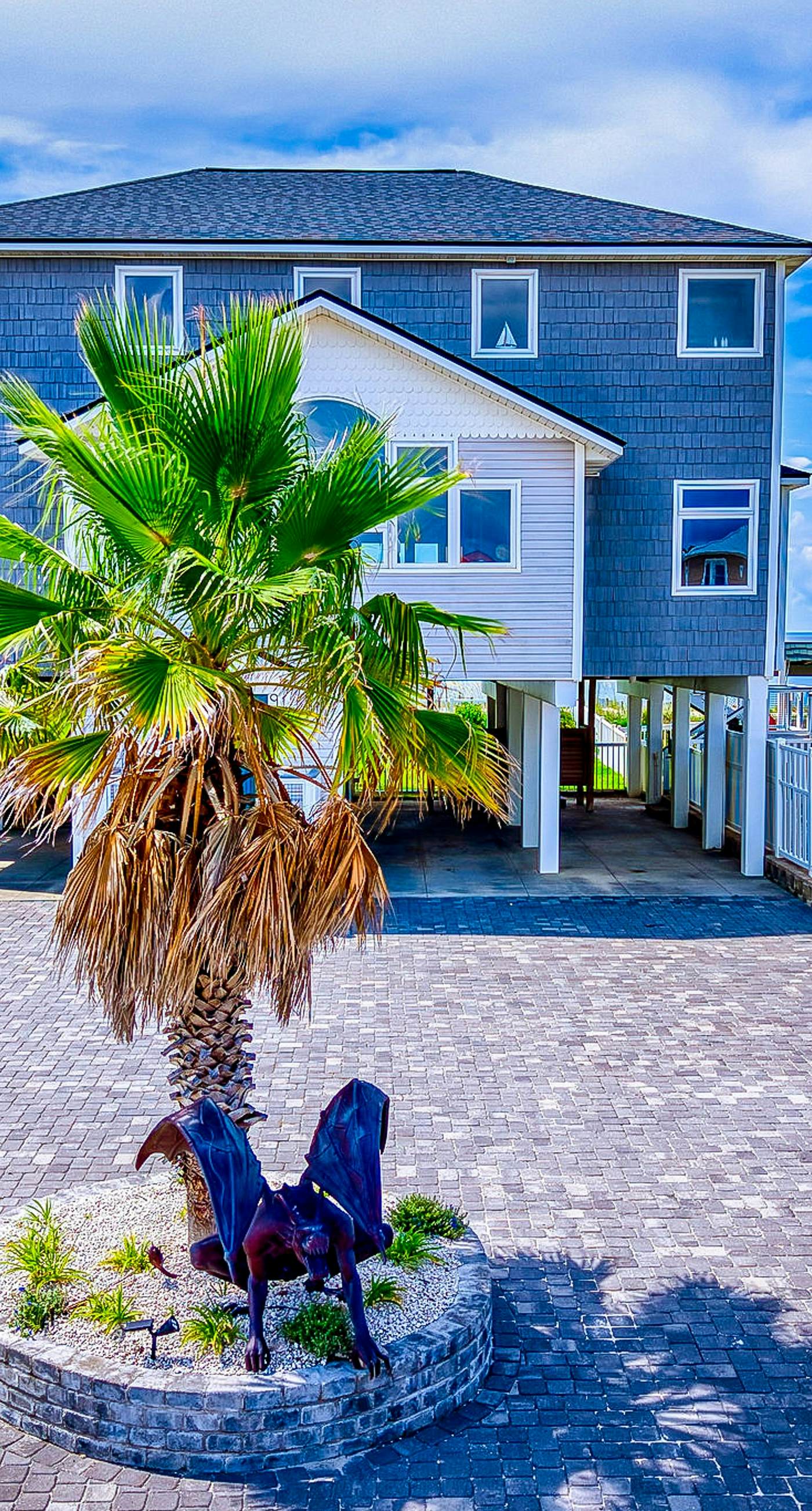 Gulf-front home with direct beach access, Gulf views, yard, & deck