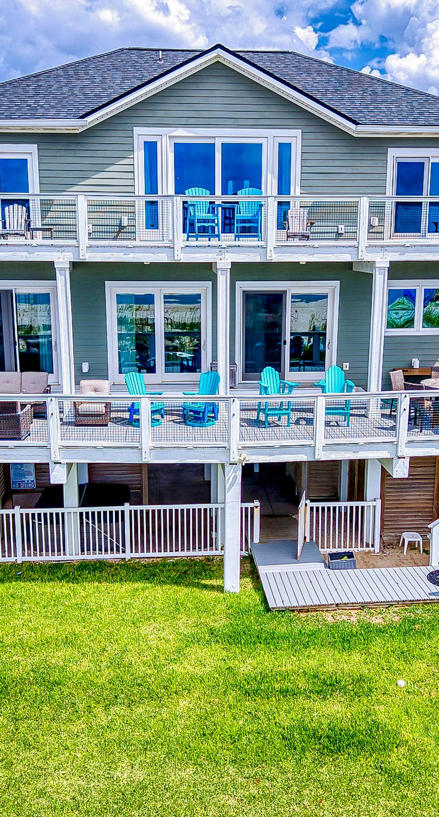 Gulf-front home with direct beach access, Gulf views, yard, & deck