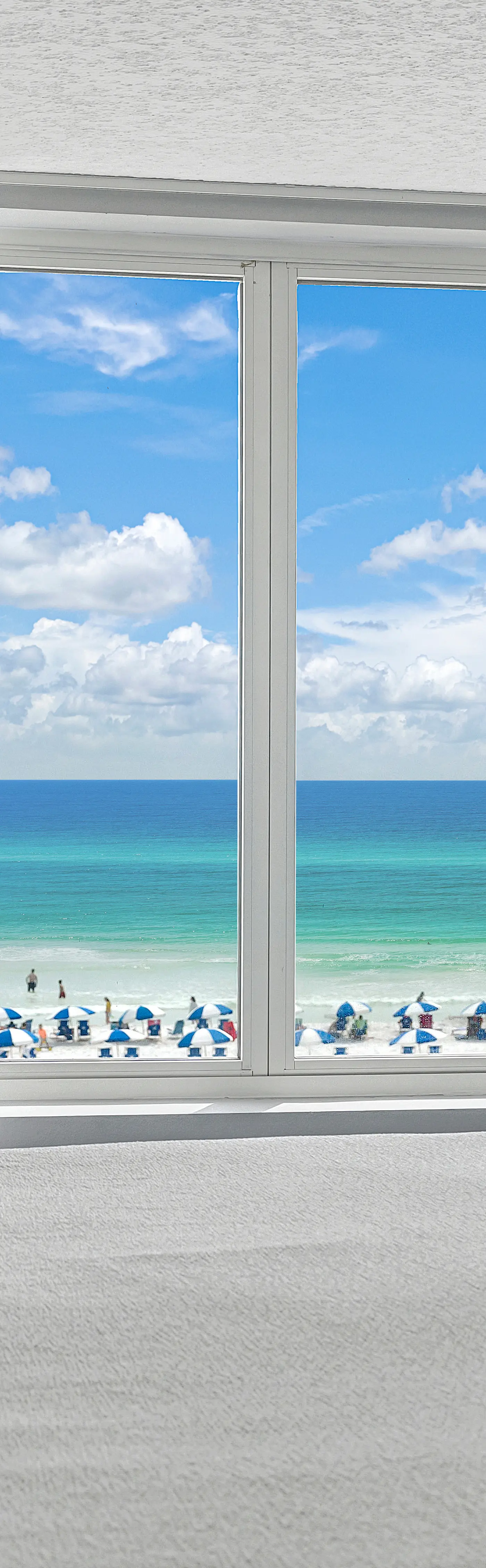 Island Princess 411- Seaside condo with wonderful beach views, balcony, grill, pool, hot tub, & gym