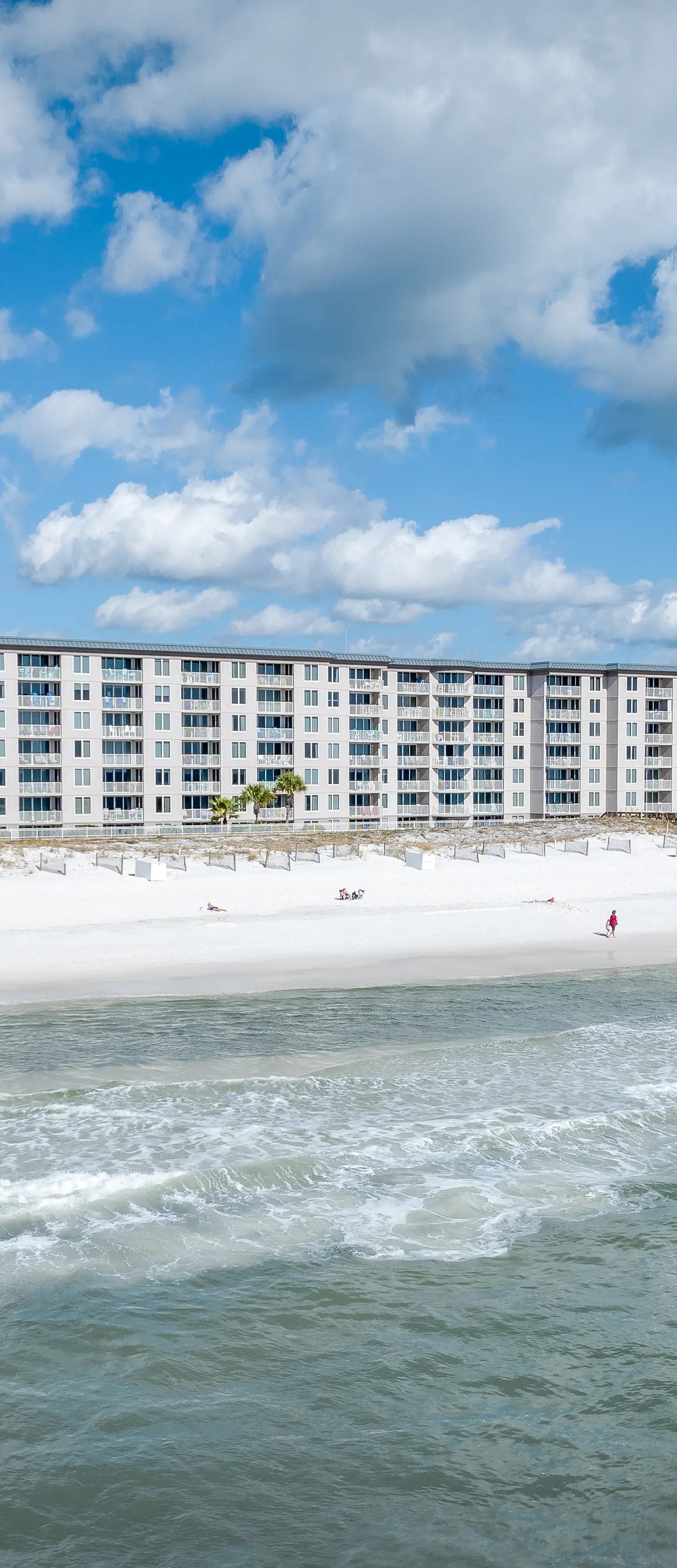 Island Princess 411- Seaside condo with wonderful beach views, balcony, grill, pool, hot tub, & gym