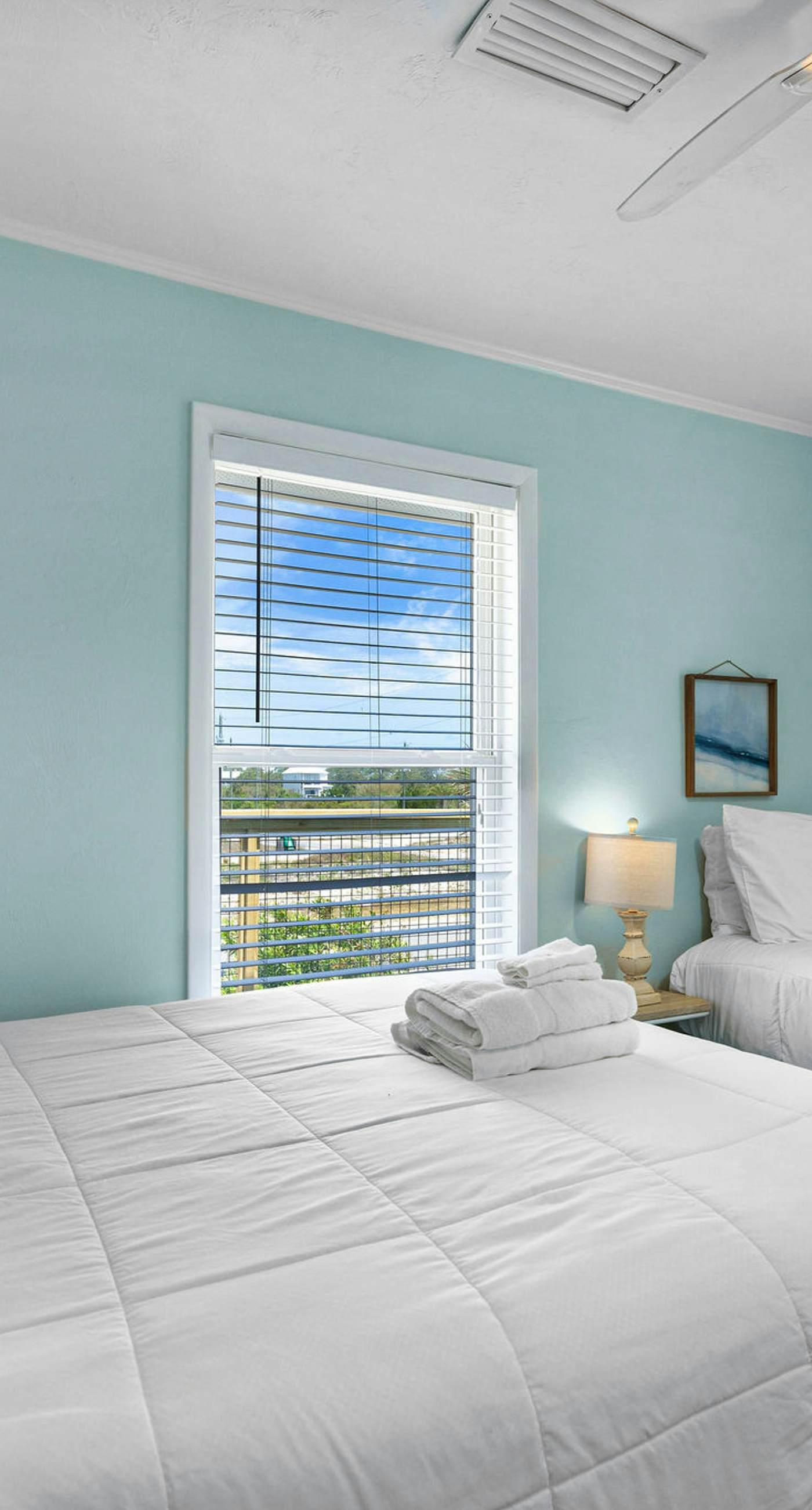 Dog-friendly with Gulf view, pool, balcony, deck, fireplace, central AC, & W&D