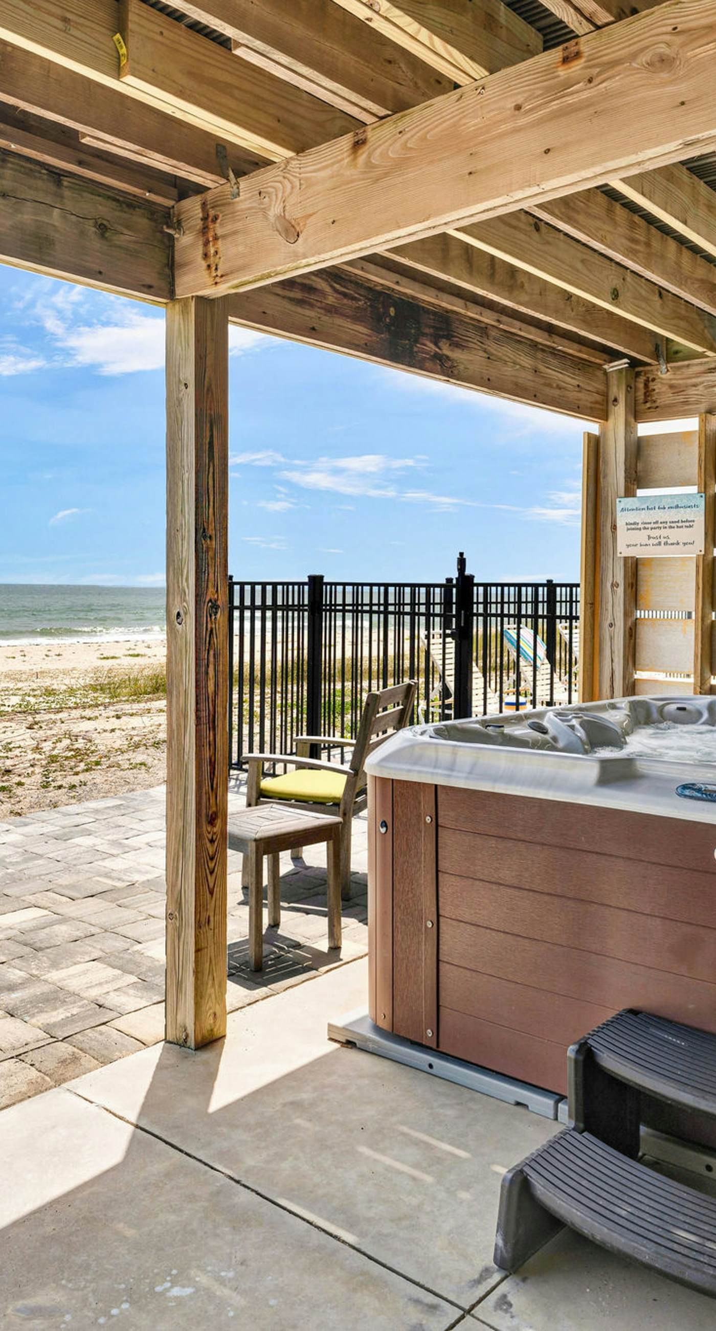 Dog-friendly with Gulf view, pool, balcony, deck, fireplace, central AC, & W&D