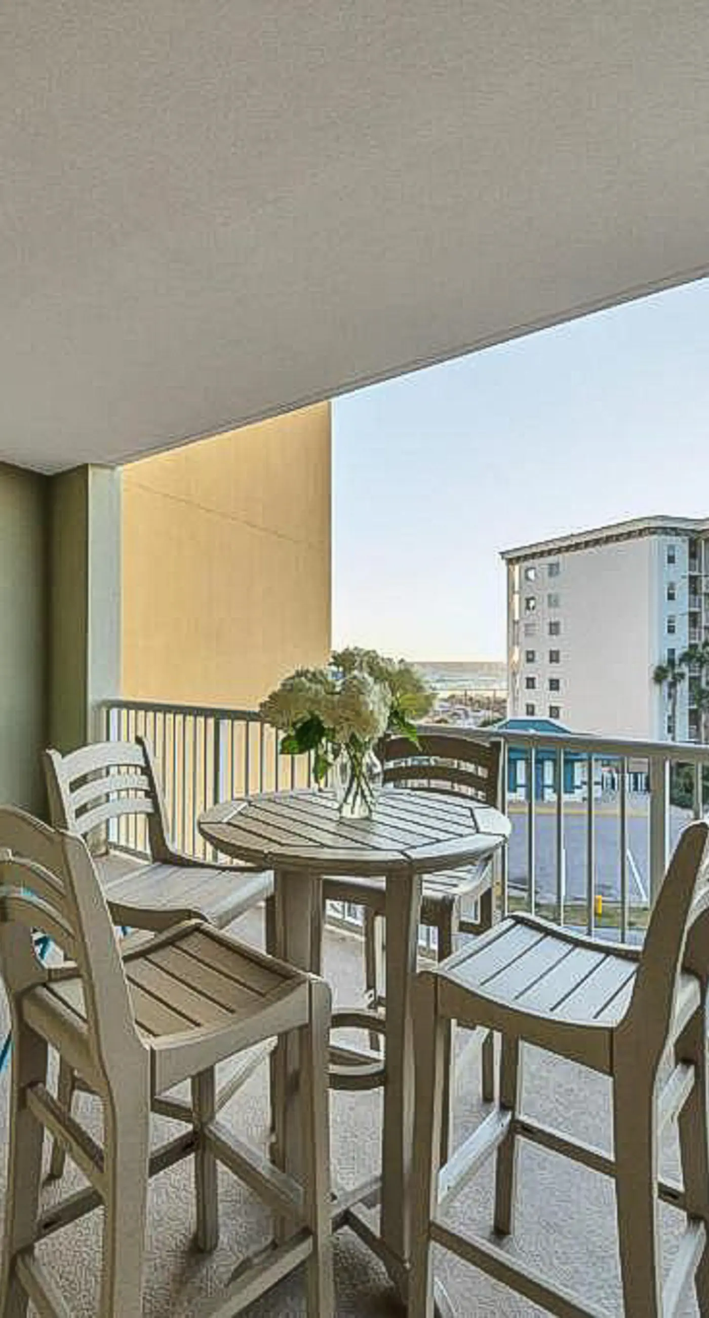 Luxury condo with on-site pools and a convenient central location