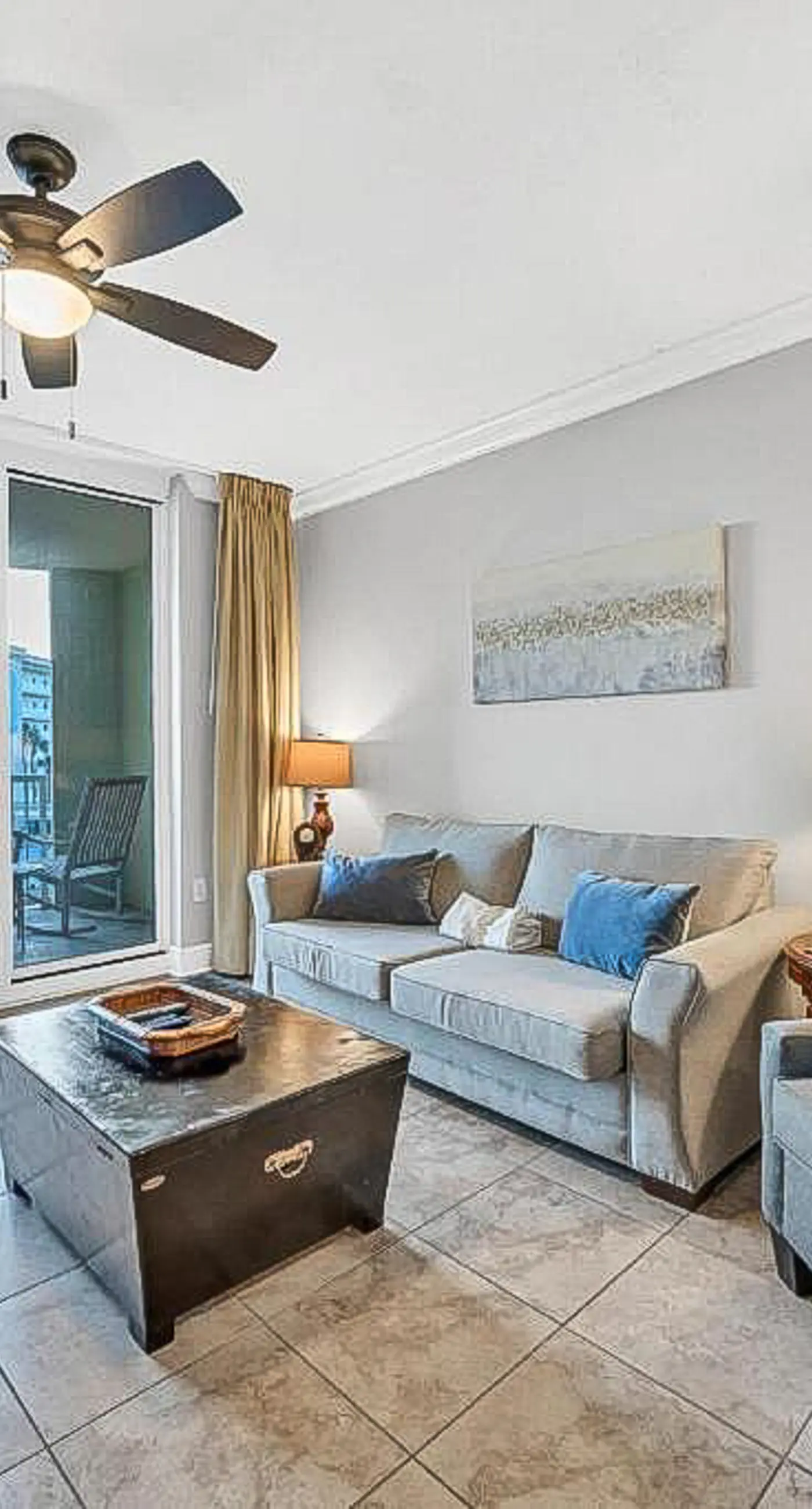 Luxury condo with on-site pools and a convenient central location