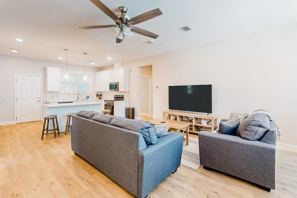 Dog-friendly coastal abode with a grill, central AC, updated interior & patio