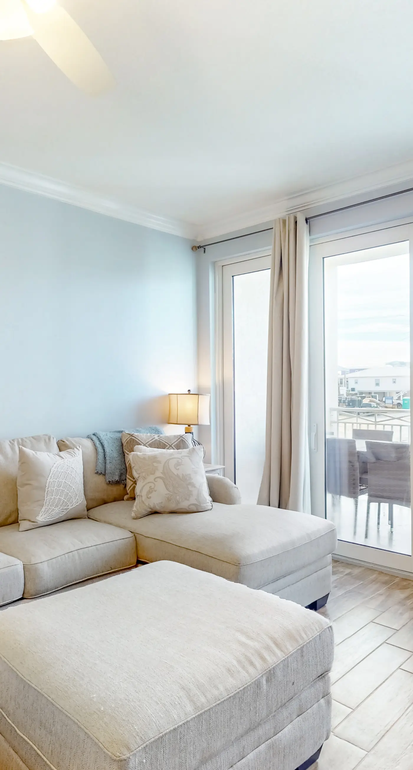 Charming stay near the sea with balcony, open layout, smart TVs, & W/D