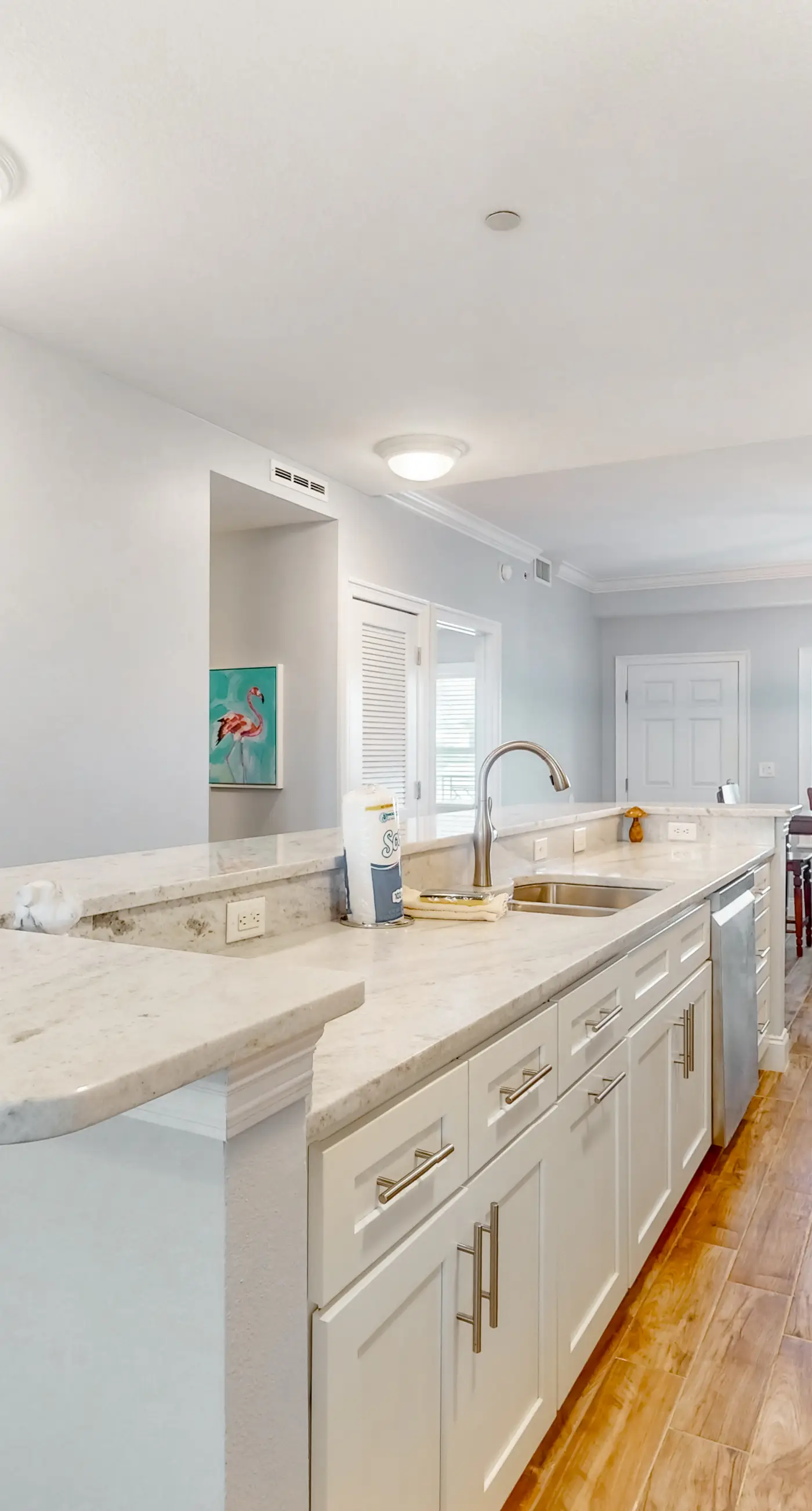 Charming stay near the sea with balcony, open layout, smart TVs, & W/D