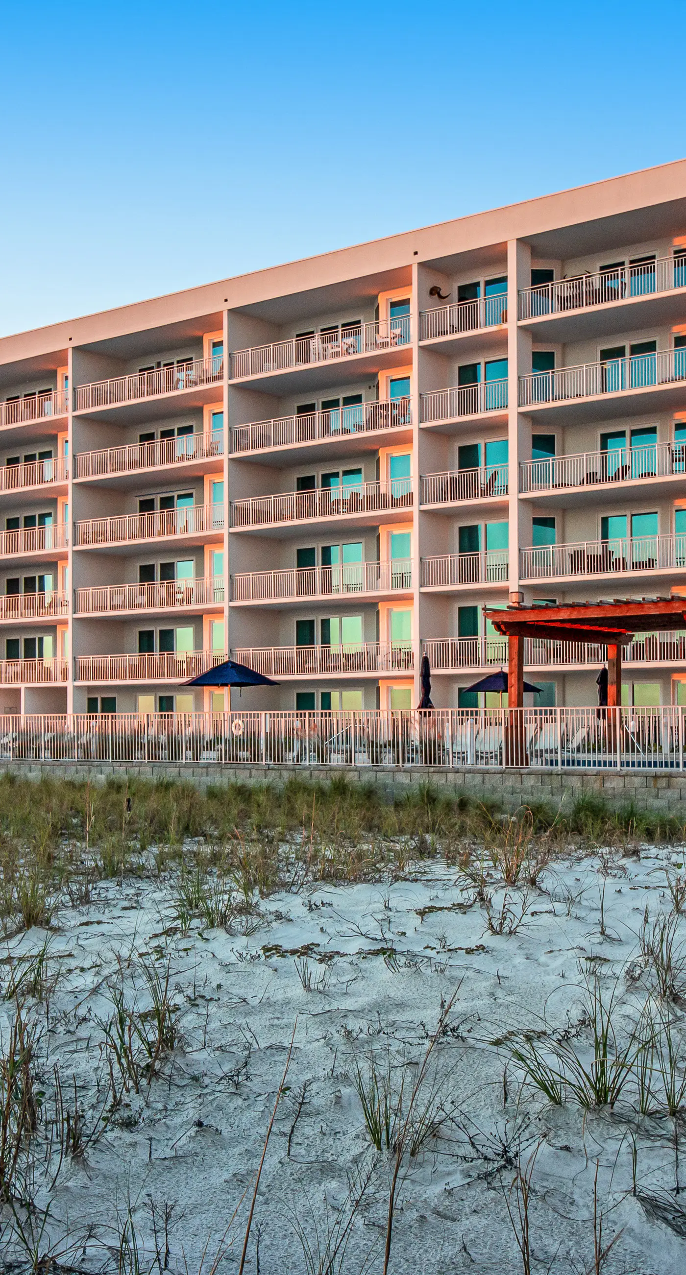 Third-floor, Gulf-view condo with pool and hot tub access, central AC, & W&D