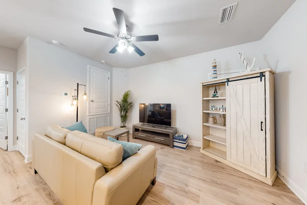 Newly built suite with shimmering pool & central AC - just steps from the beach