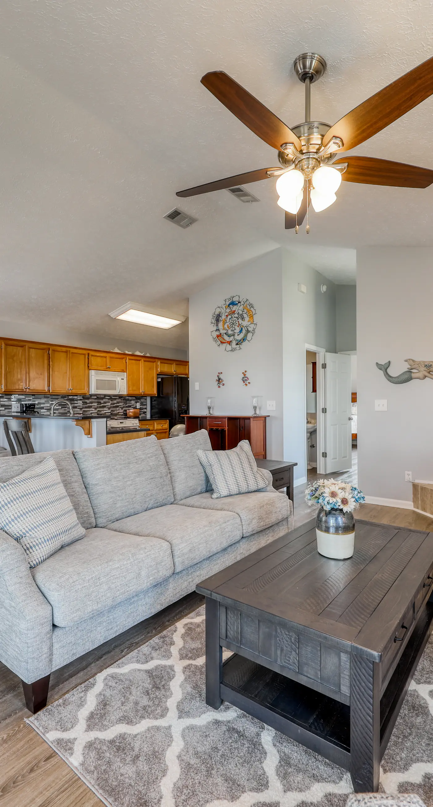 Dog-friendly coastal home w/ a game room and covered patio