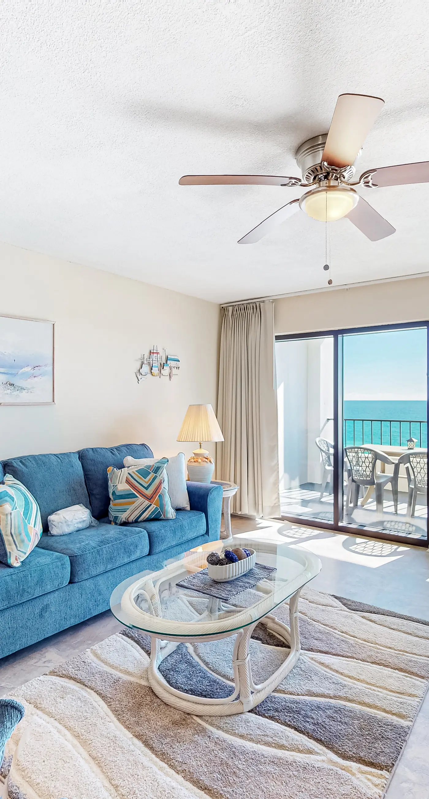 Gulf-view & beachfront condo with balcony, pool, tennis, & gym