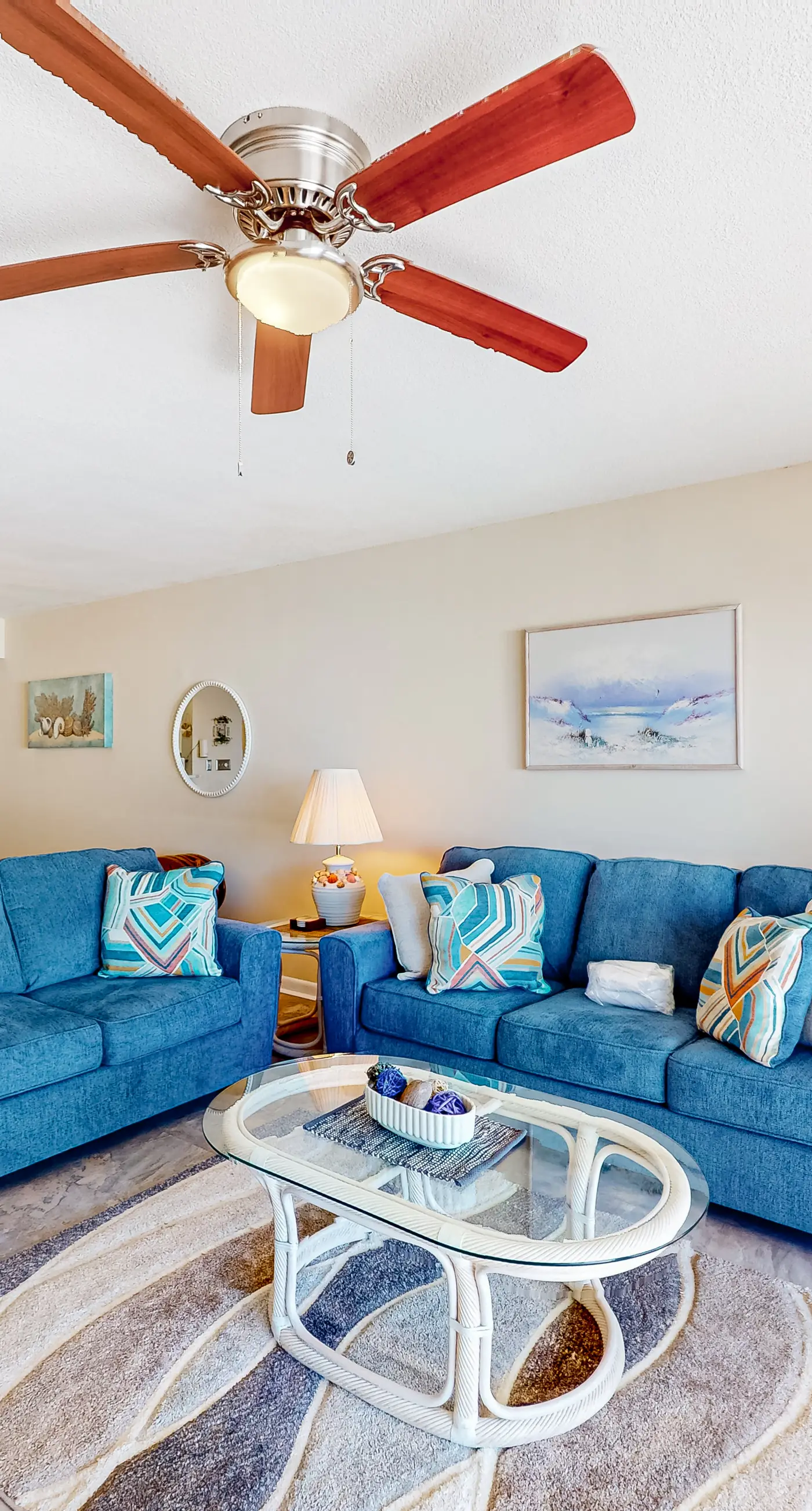 Gulf view & beachfront condo with balcony, pool, tennis, & gym