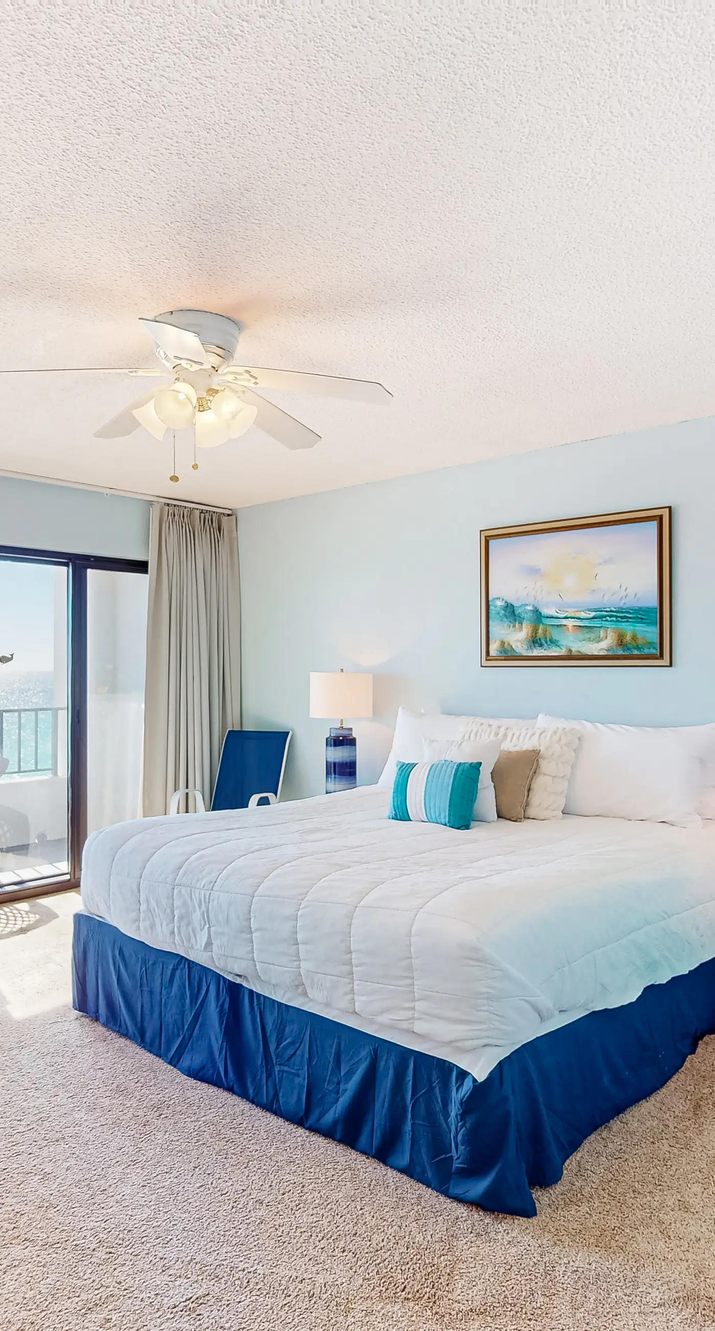 Gulf view & beachfront condo with balcony, pool, tennis, & gym