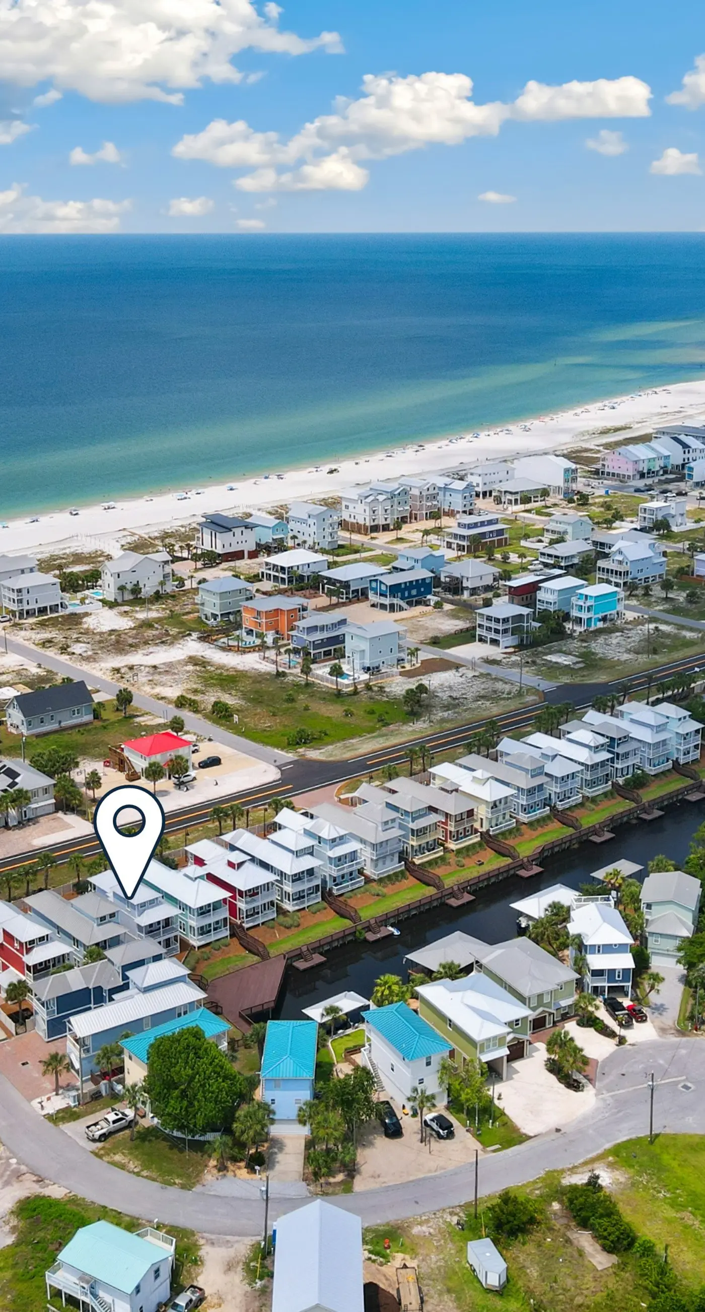 Gulf & canal views with modern amenities, pool, & beach access