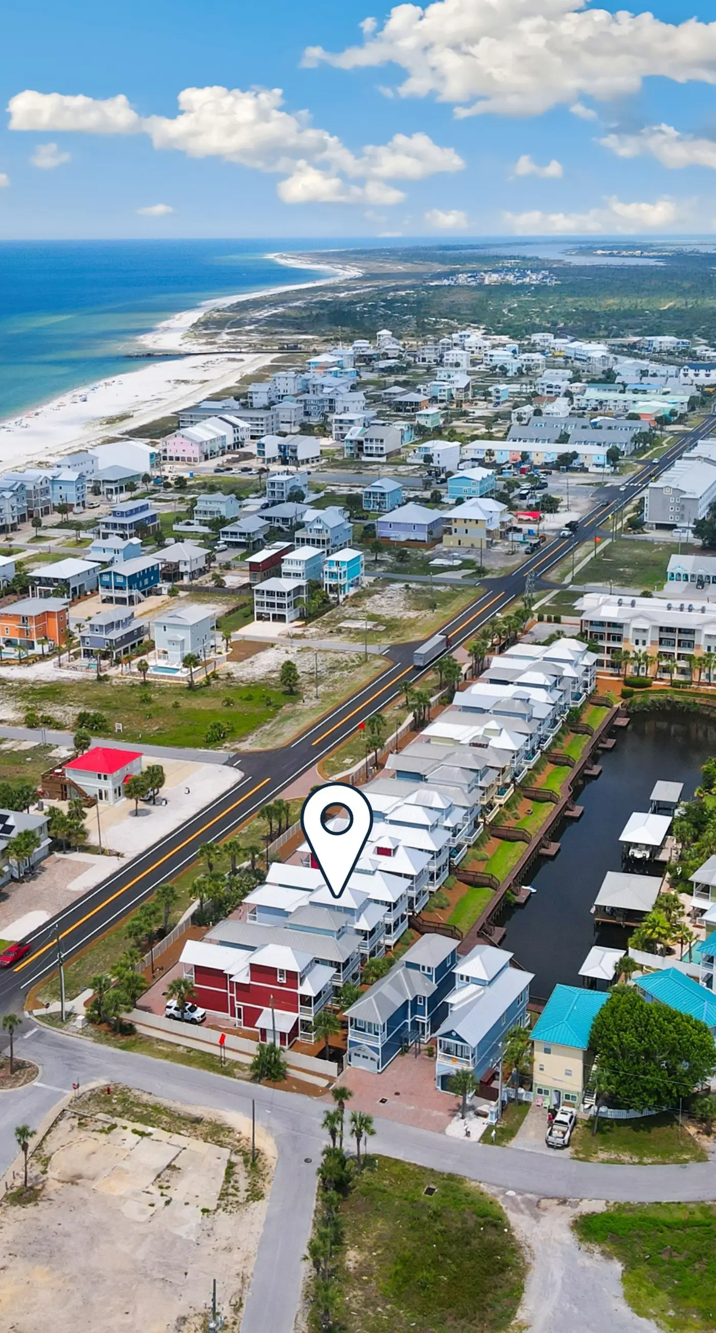 Gulf & canal views with modern amenities, pool, & beach access
