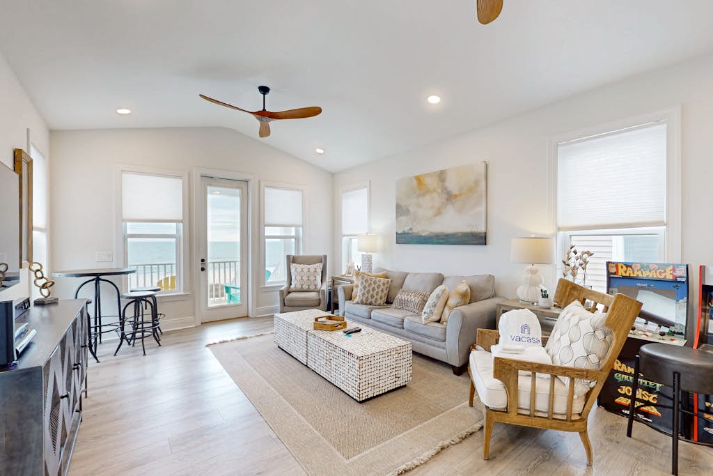 Newly renovated gulf front home - Dog friendly, multiple decks, boardwalk 2 beach