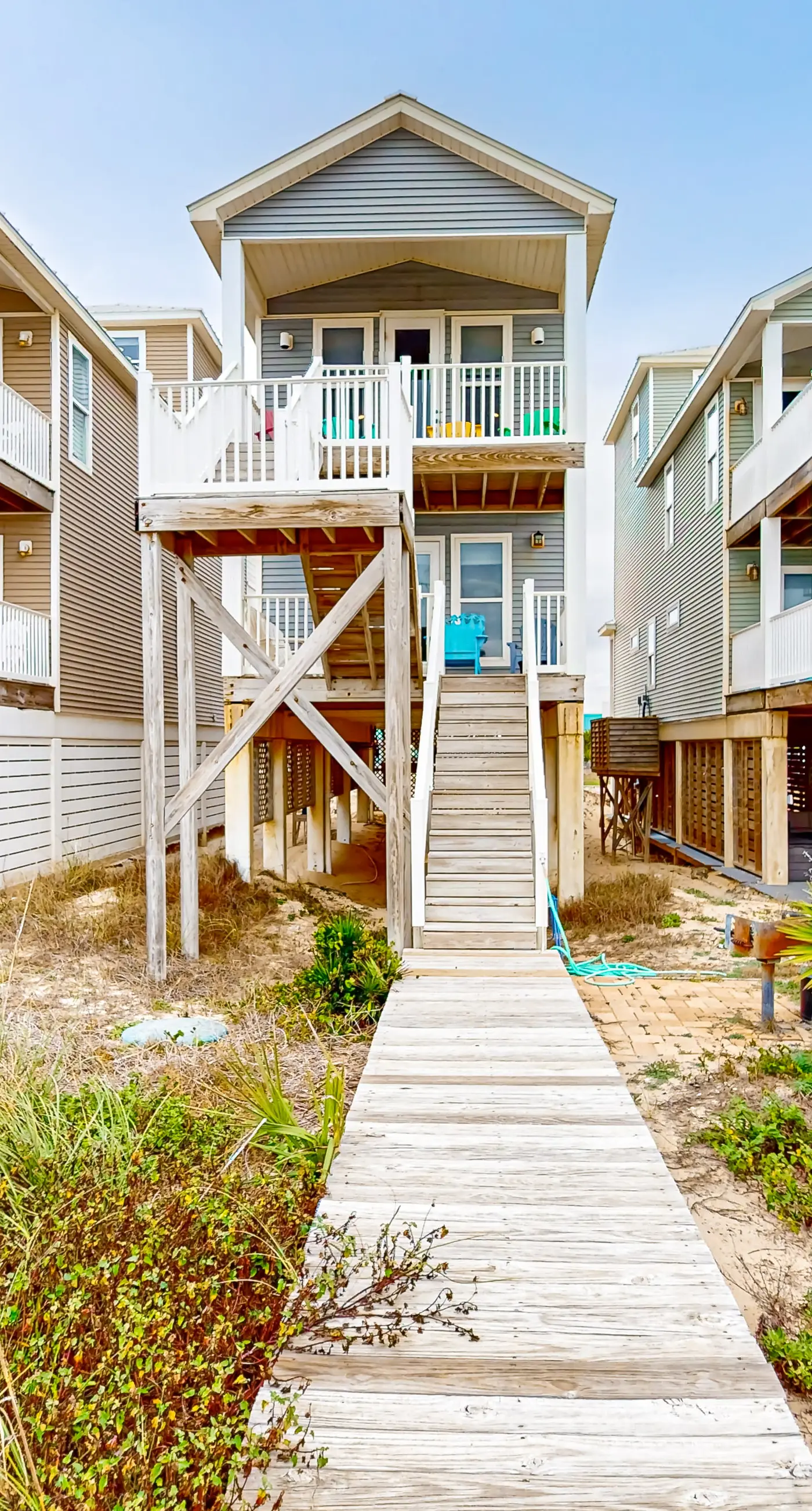 Newly renovated gulf front home - Dog friendly, multiple decks, boardwalk 2 beach
