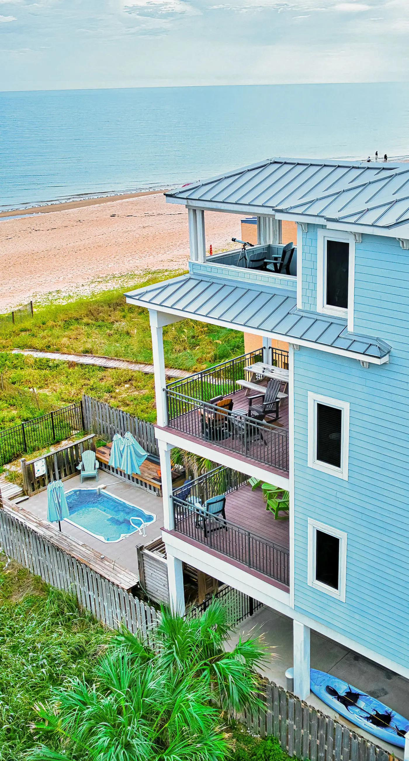 Beachfront home with pool, elevator, dog-friendly