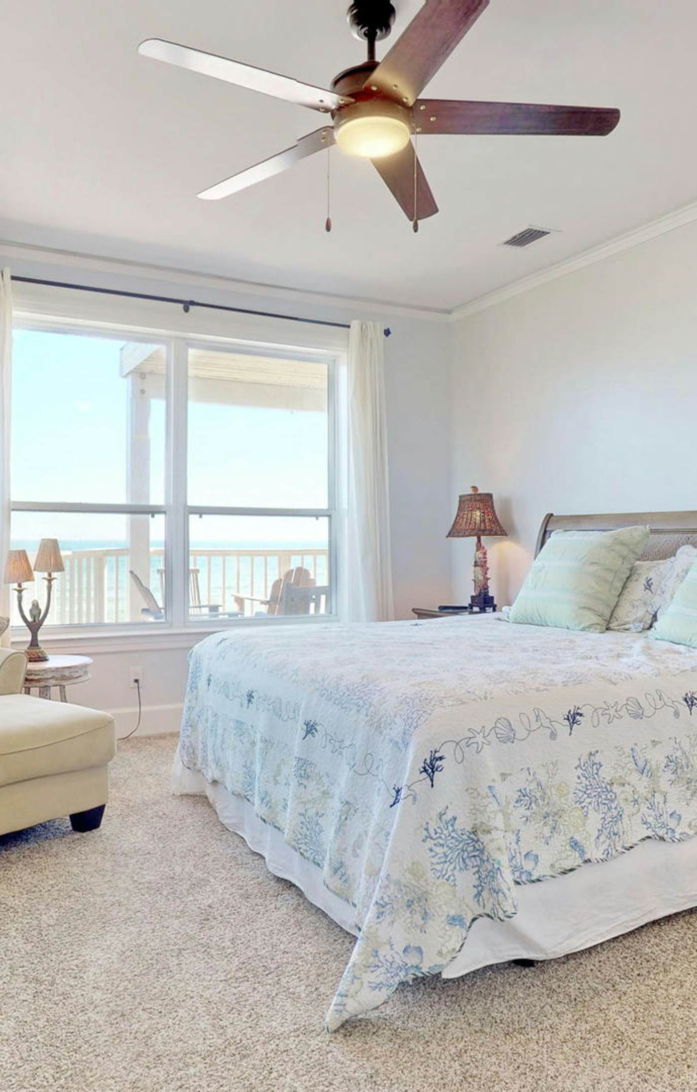 Upscale beachfront home with private hot tub, grill, on-site pools, gym, dogs OK