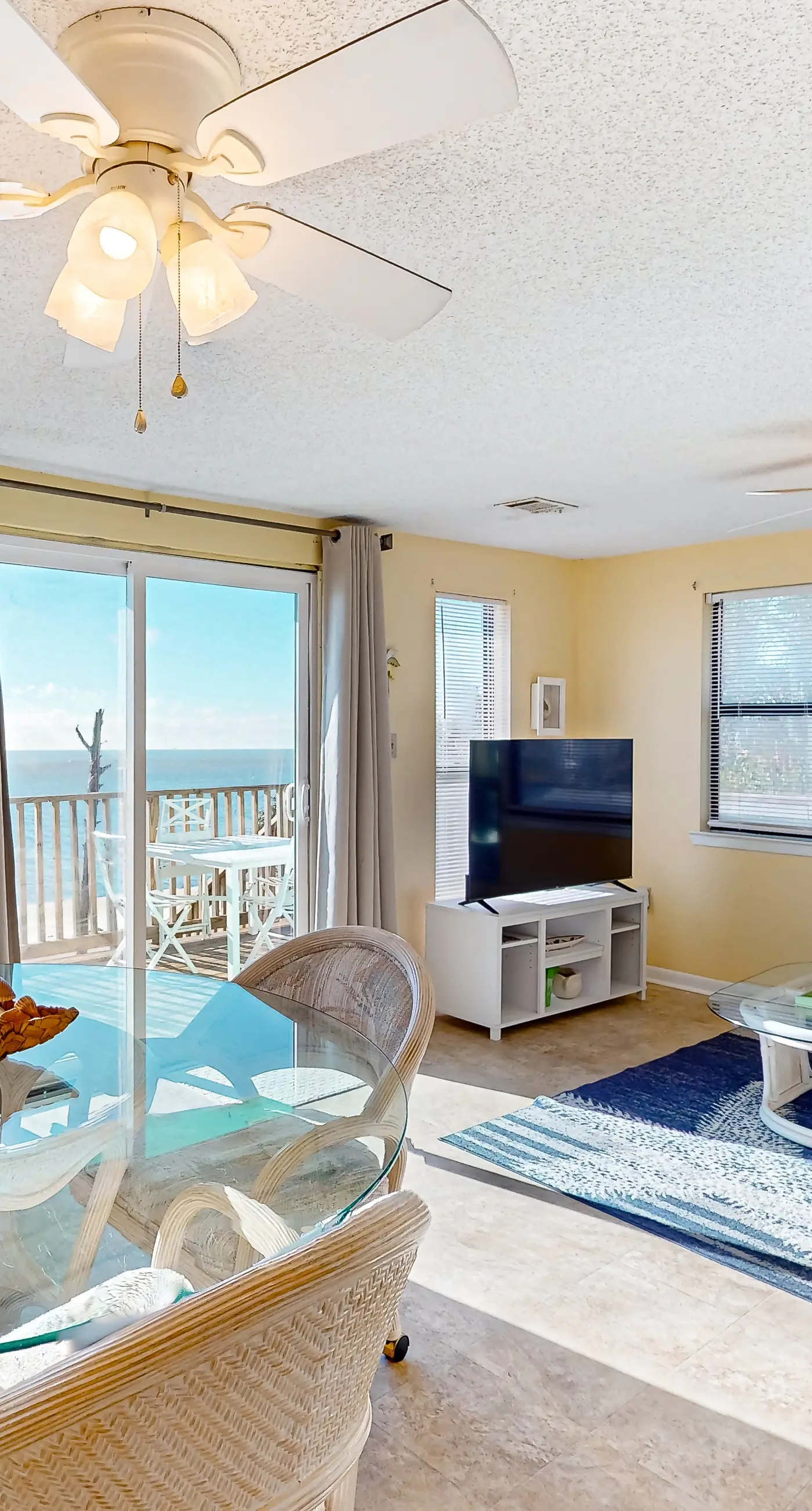 Beachfront dune cottage with deck & view of St Vincent Island