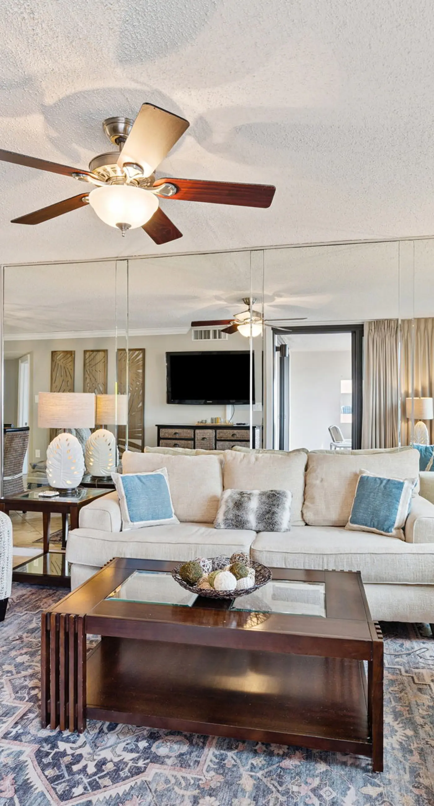 Bright ocean-view condo with community pool and direct beach walkway