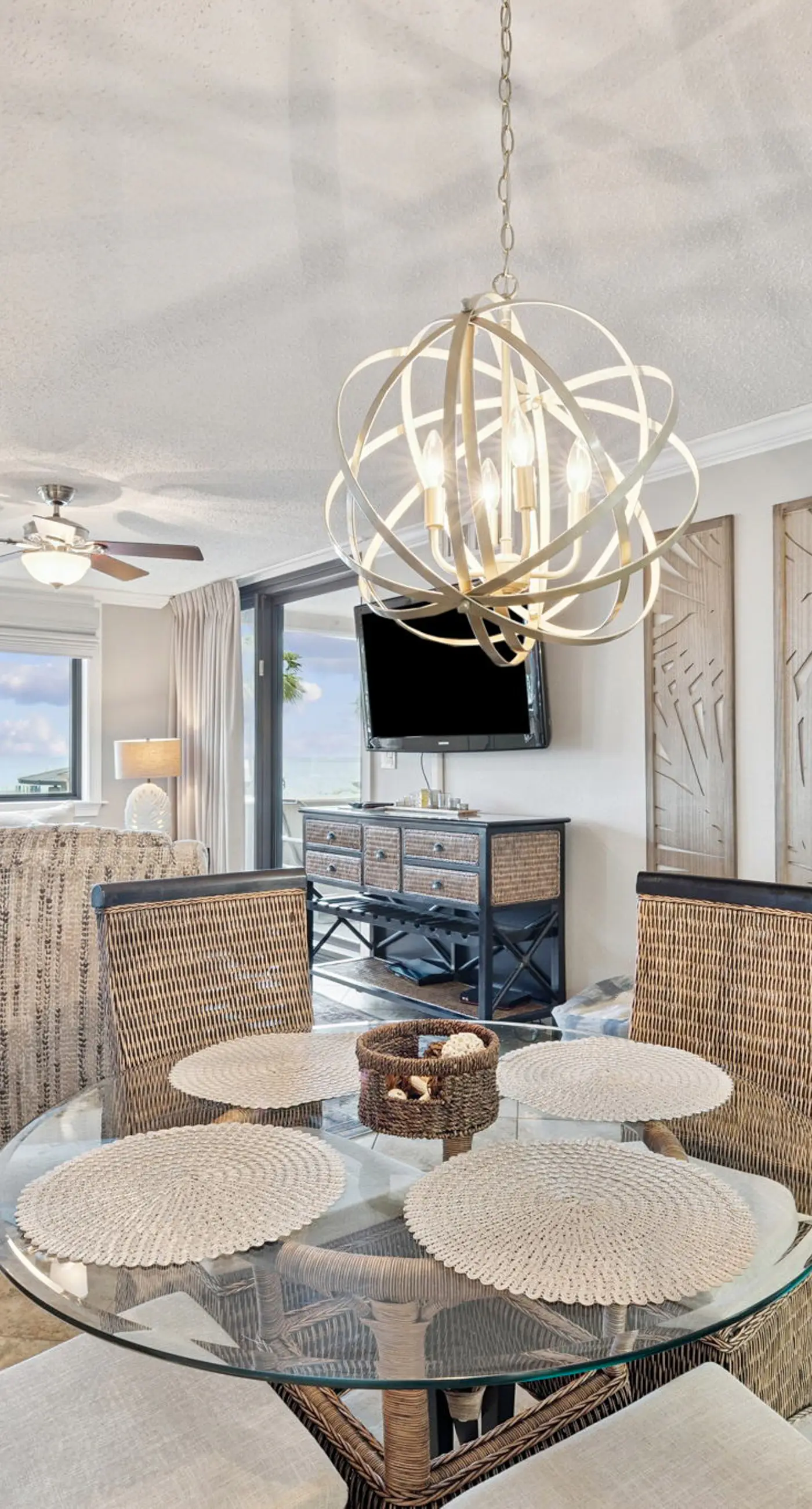 Bright ocean-view condo with community pool and direct beach walkway