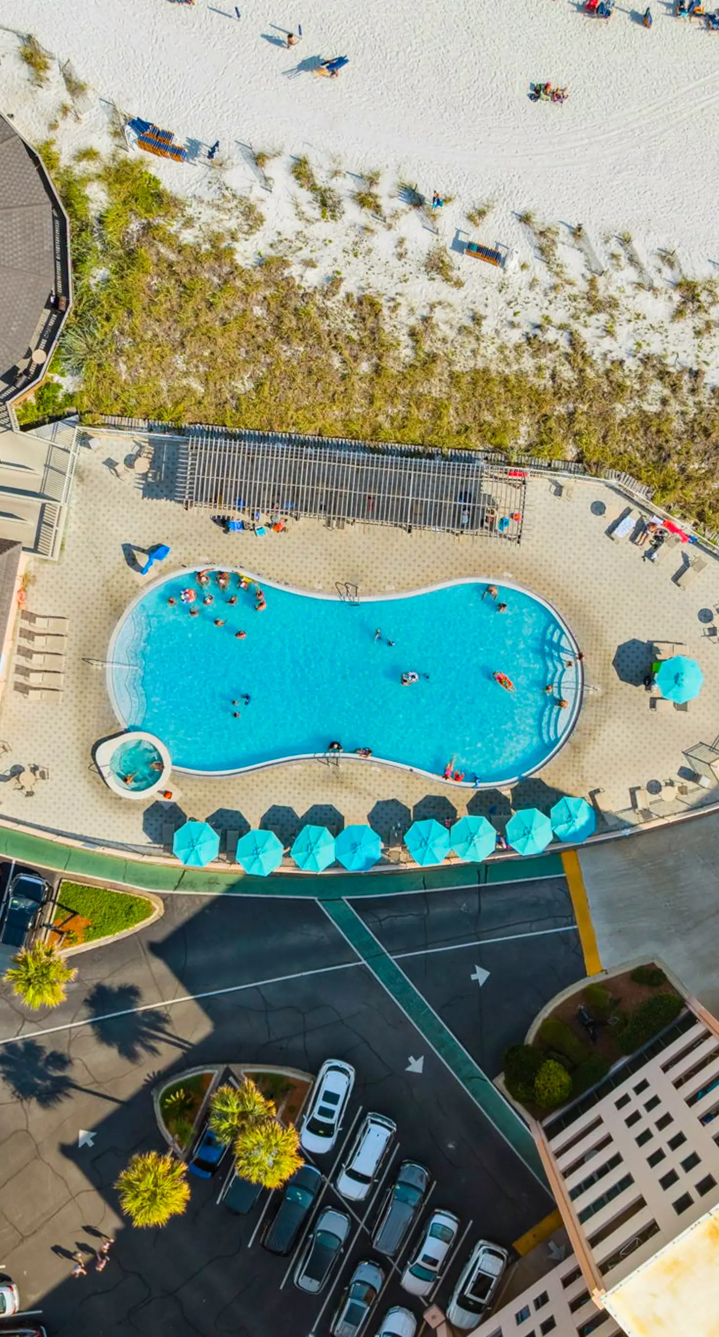 Bright ocean-view condo with community pool and direct beach walkway