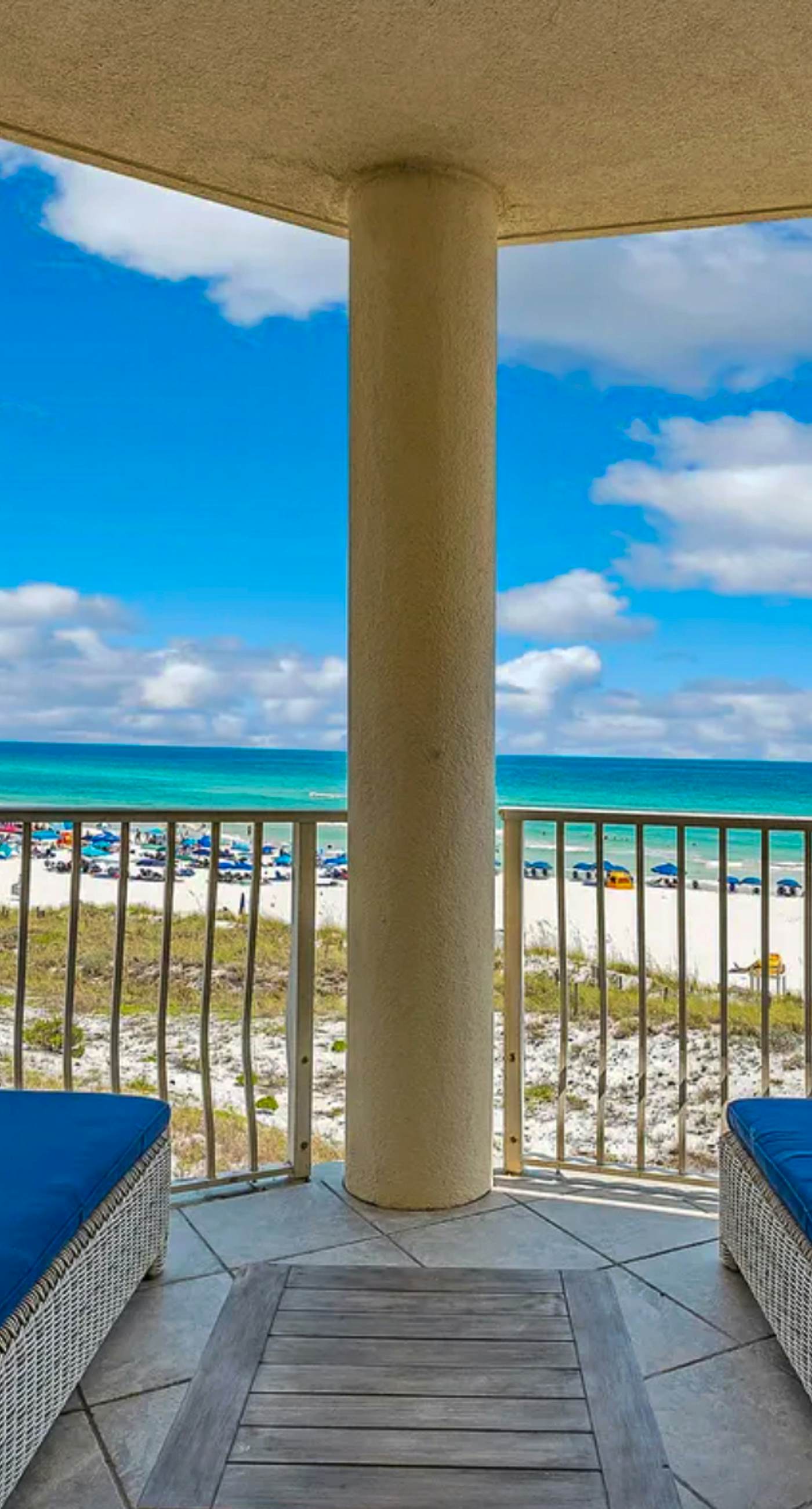 Stunning Beachfront condo with two pools, a hot tub, onsite gym and tennis/pickleball courts.
