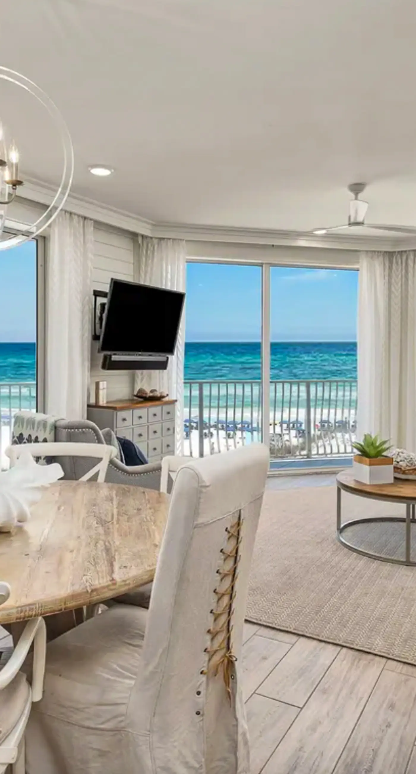 Stunning Beachfront condo with two pools, a hot tub, onsite gym and tennis/pickleball courts.