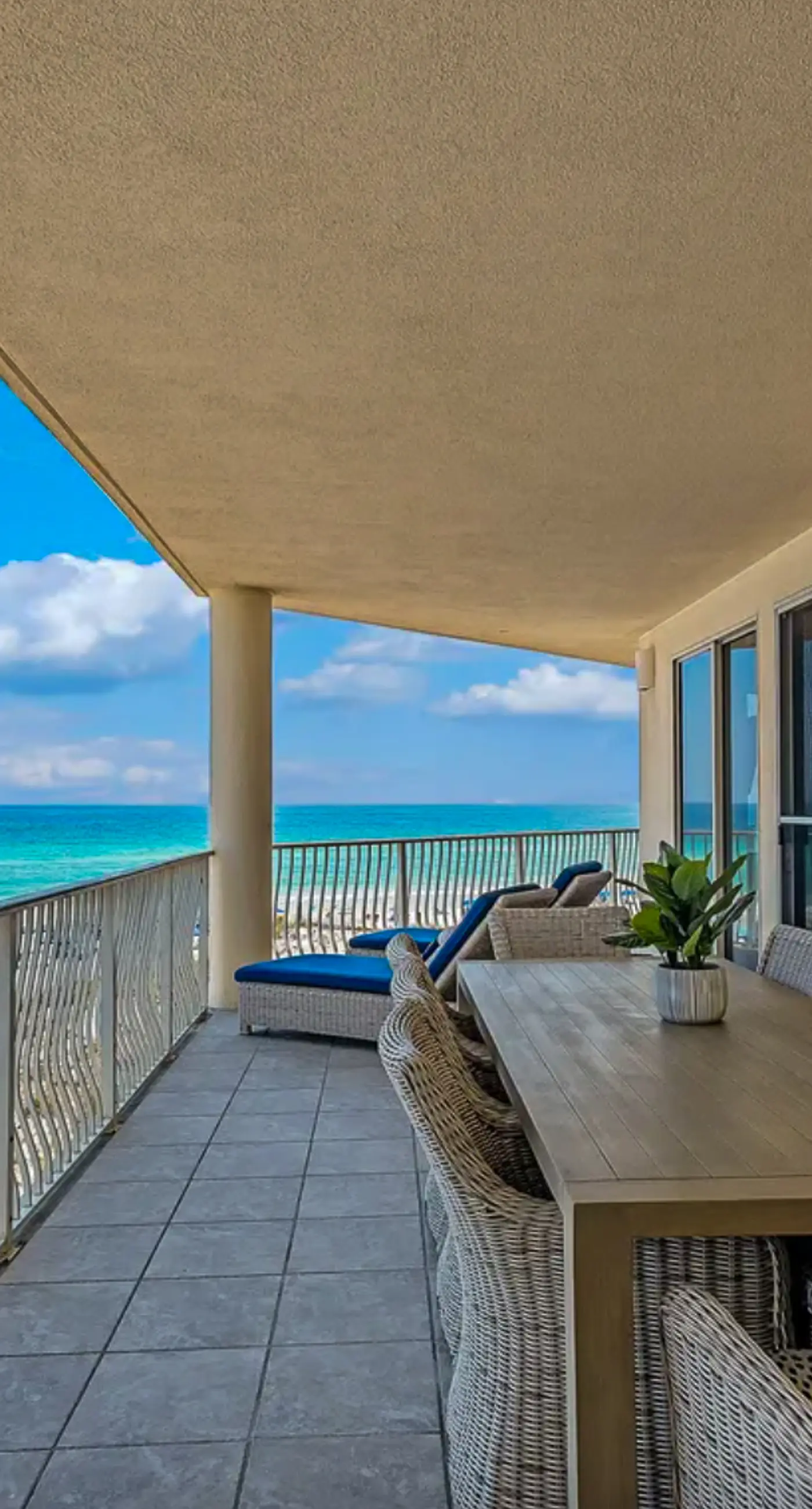 Stunning Beachfront condo with two pools, a hot tub, onsite gym and tennis/pickleball courts.
