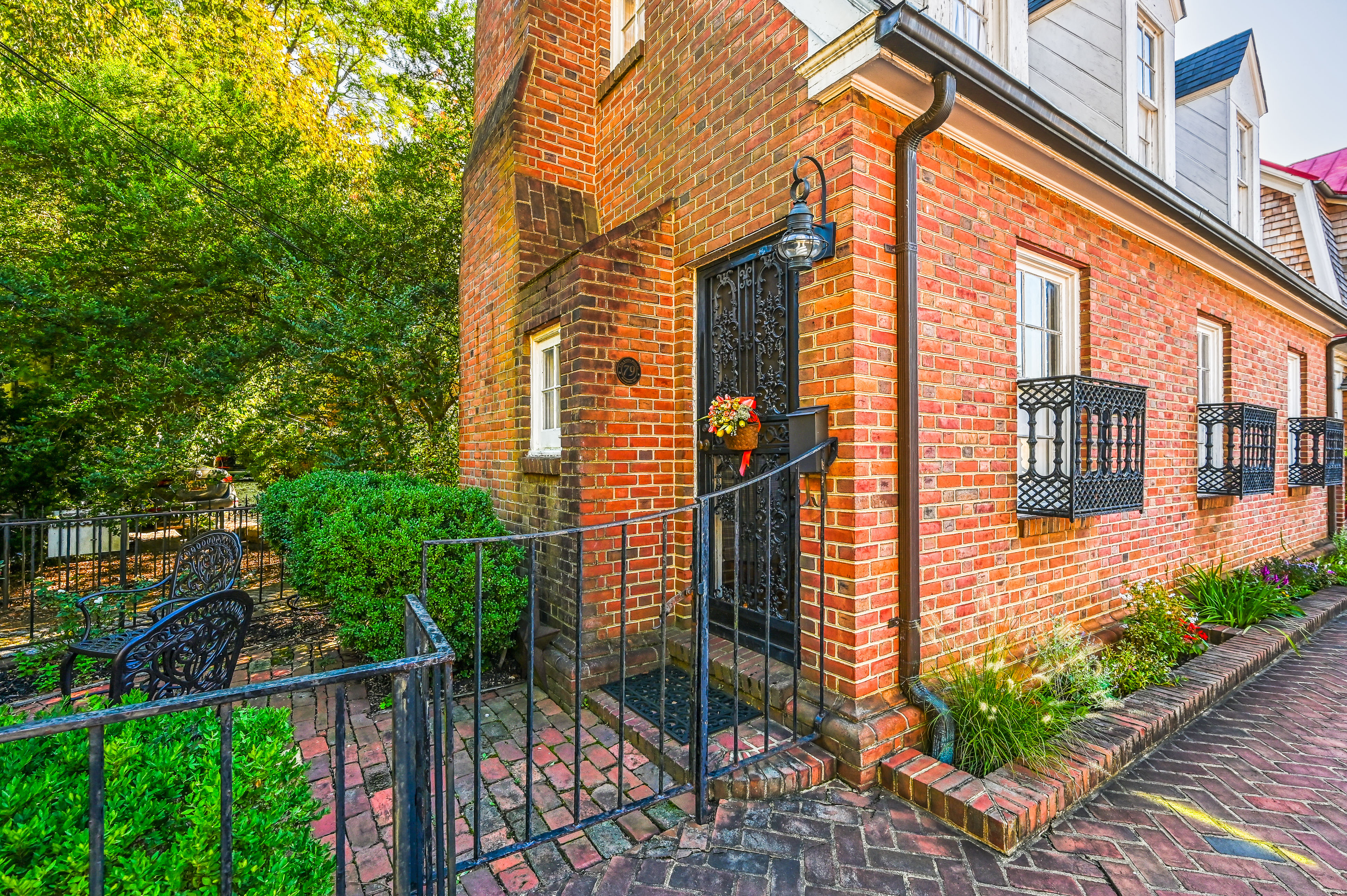 Charming brick home with patio, WiFi, AC, & W/D - walk to everything