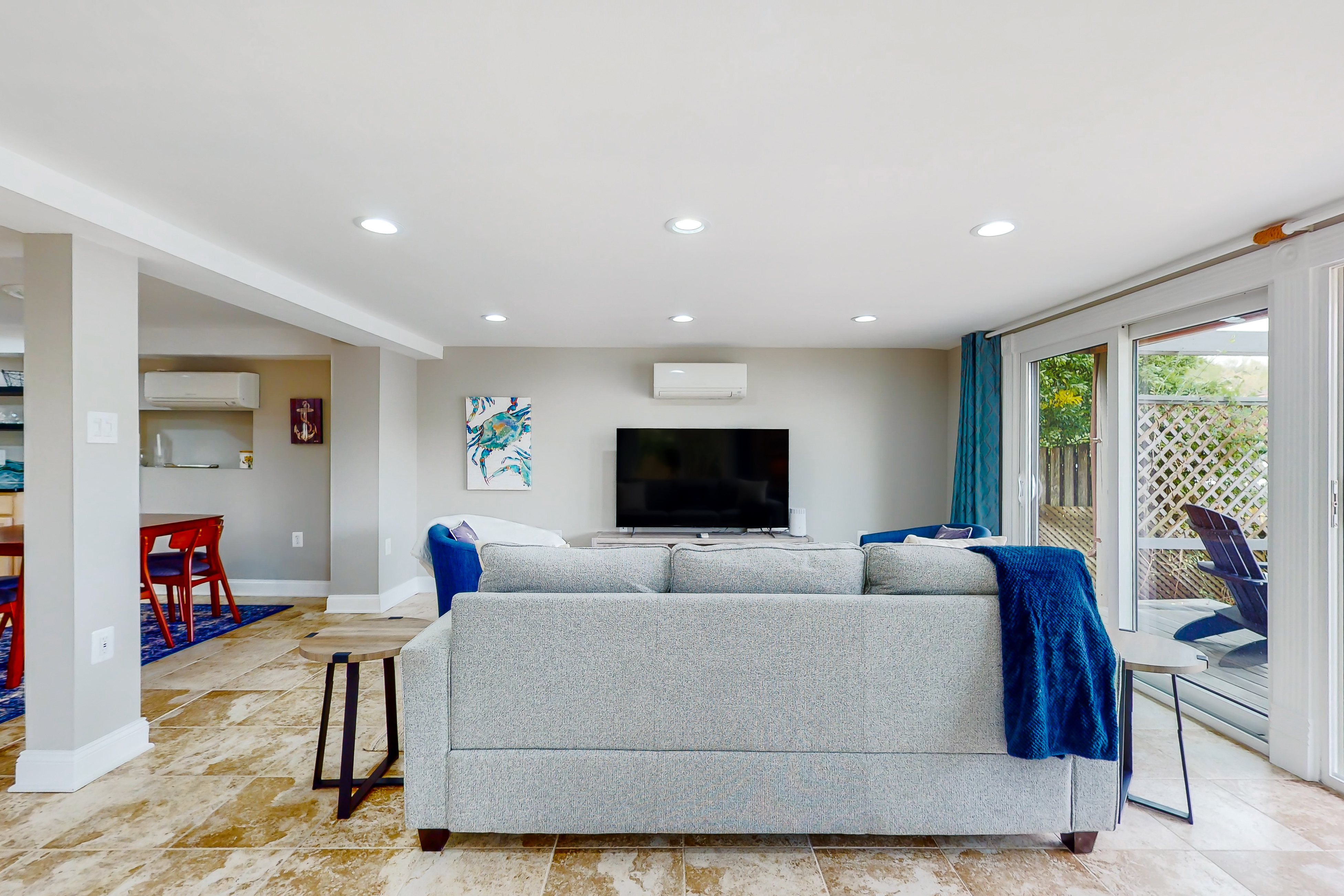 Serene waterfront home with kayaks, paddle board, grill, firepit, W/D, and AC